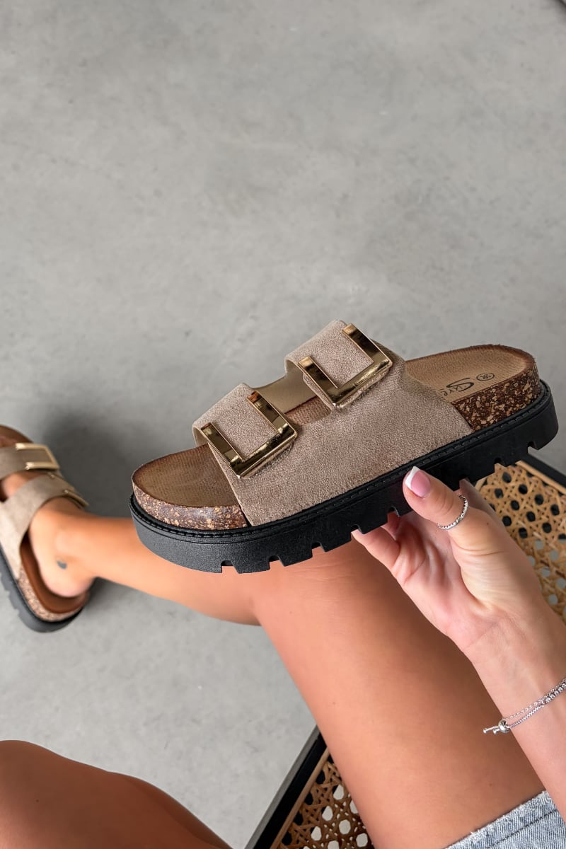 Sandalias Diana con Hebilla Dorada