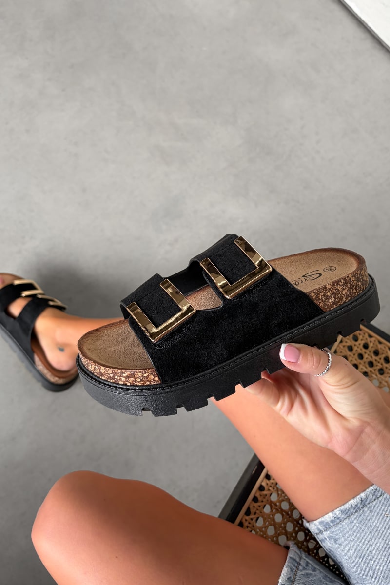 Sandalias Diana con Hebilla Dorada