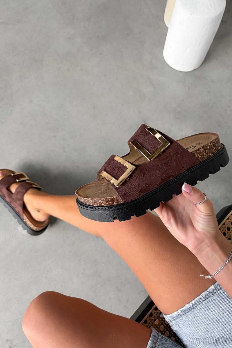 Sandalias Diana con Hebilla Dorada