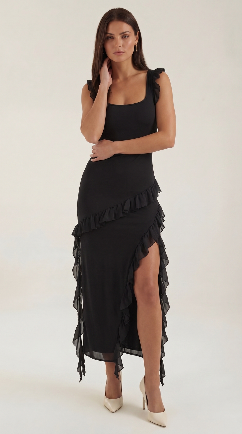 Vestido Maxi Susan con Volantes