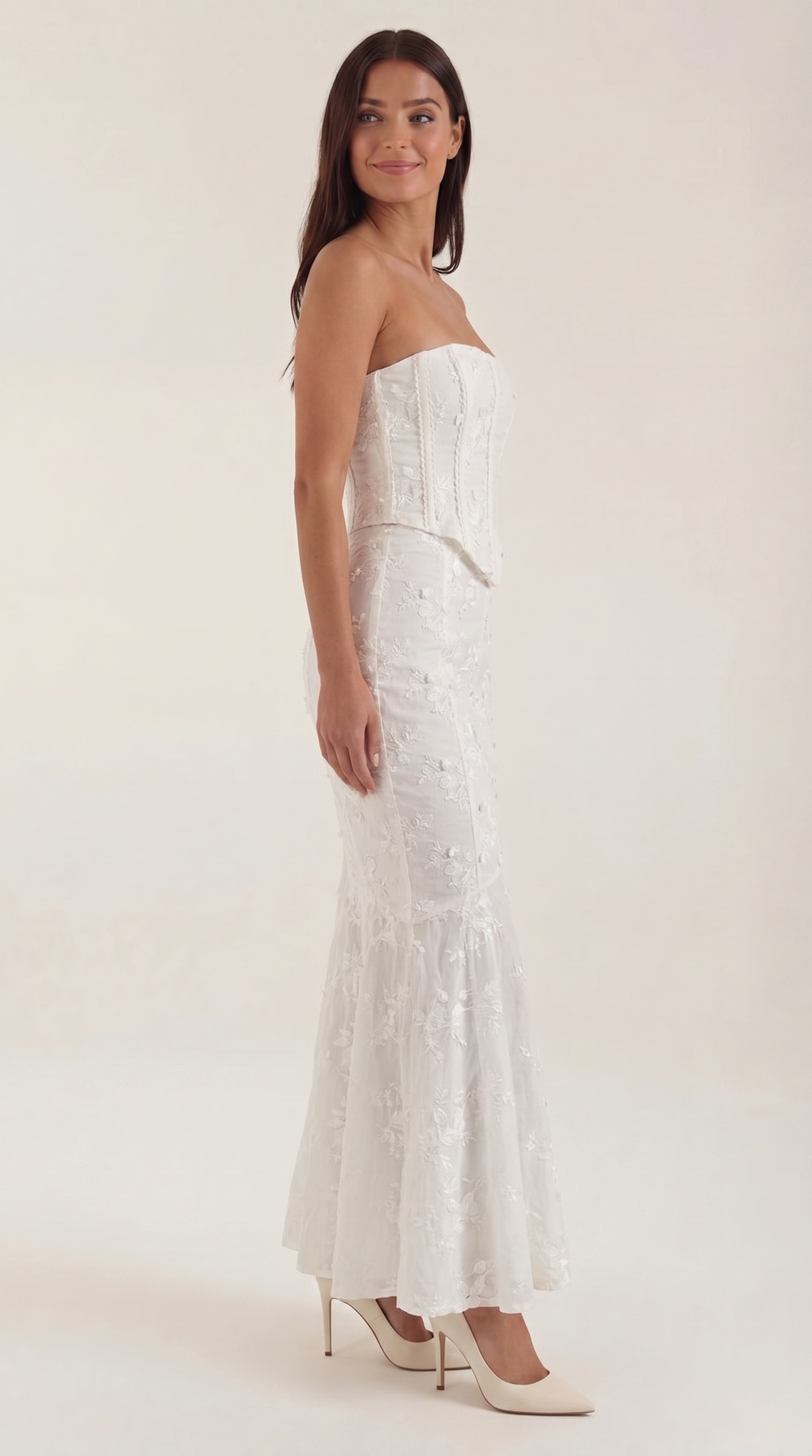 Vestido Maxi Anastasia de Encaje con Corsé