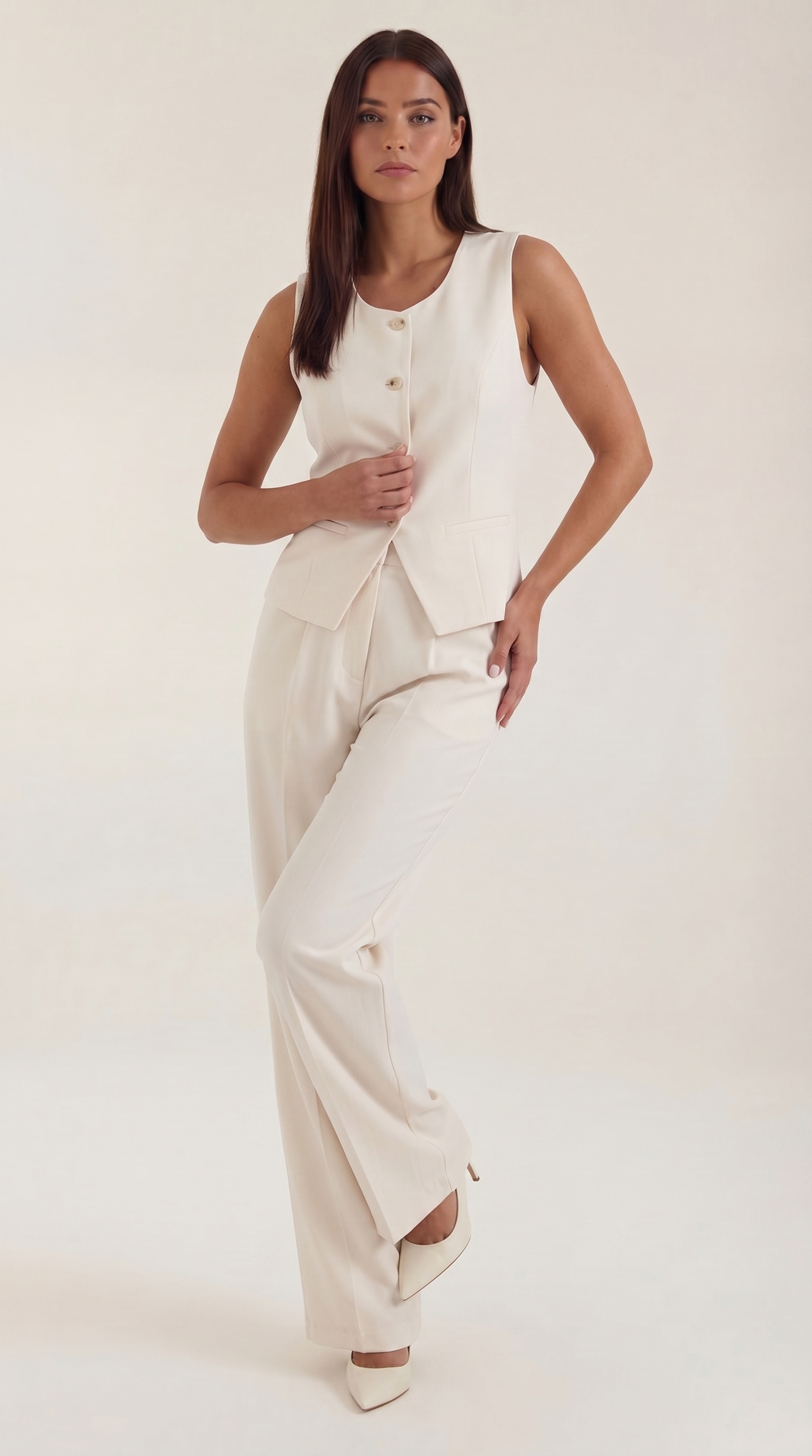 Conjunto Anita de Chaleco Entallado y Pantalón