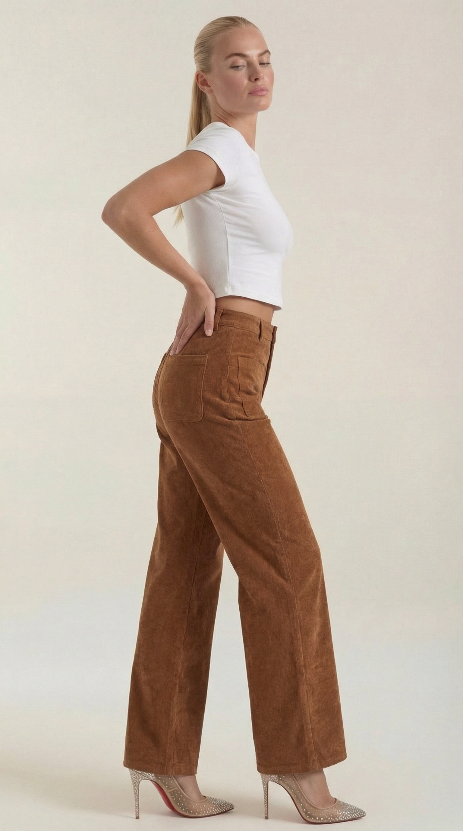 Pantalón Allison Ancho de Pana