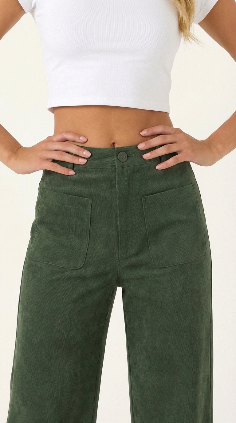 Pantalón Allison Ancho de Pana