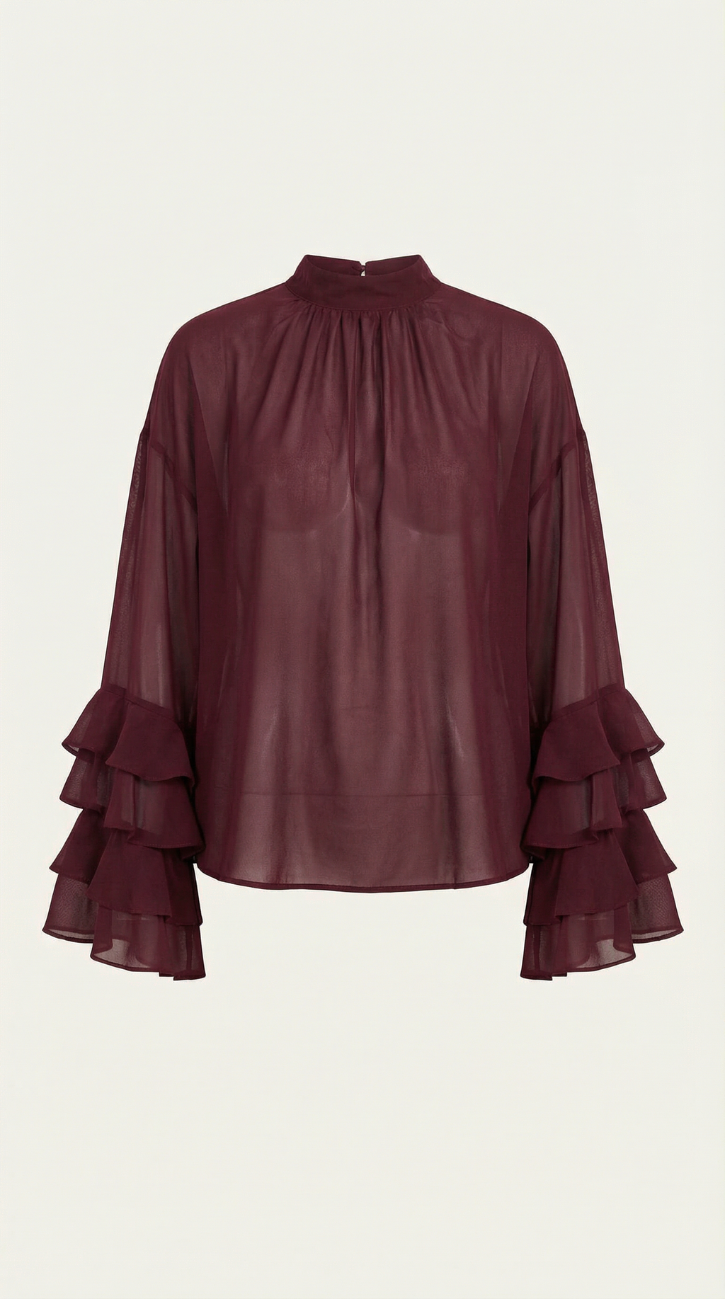 Blusa Alma con Mangas de Volantes en Capas