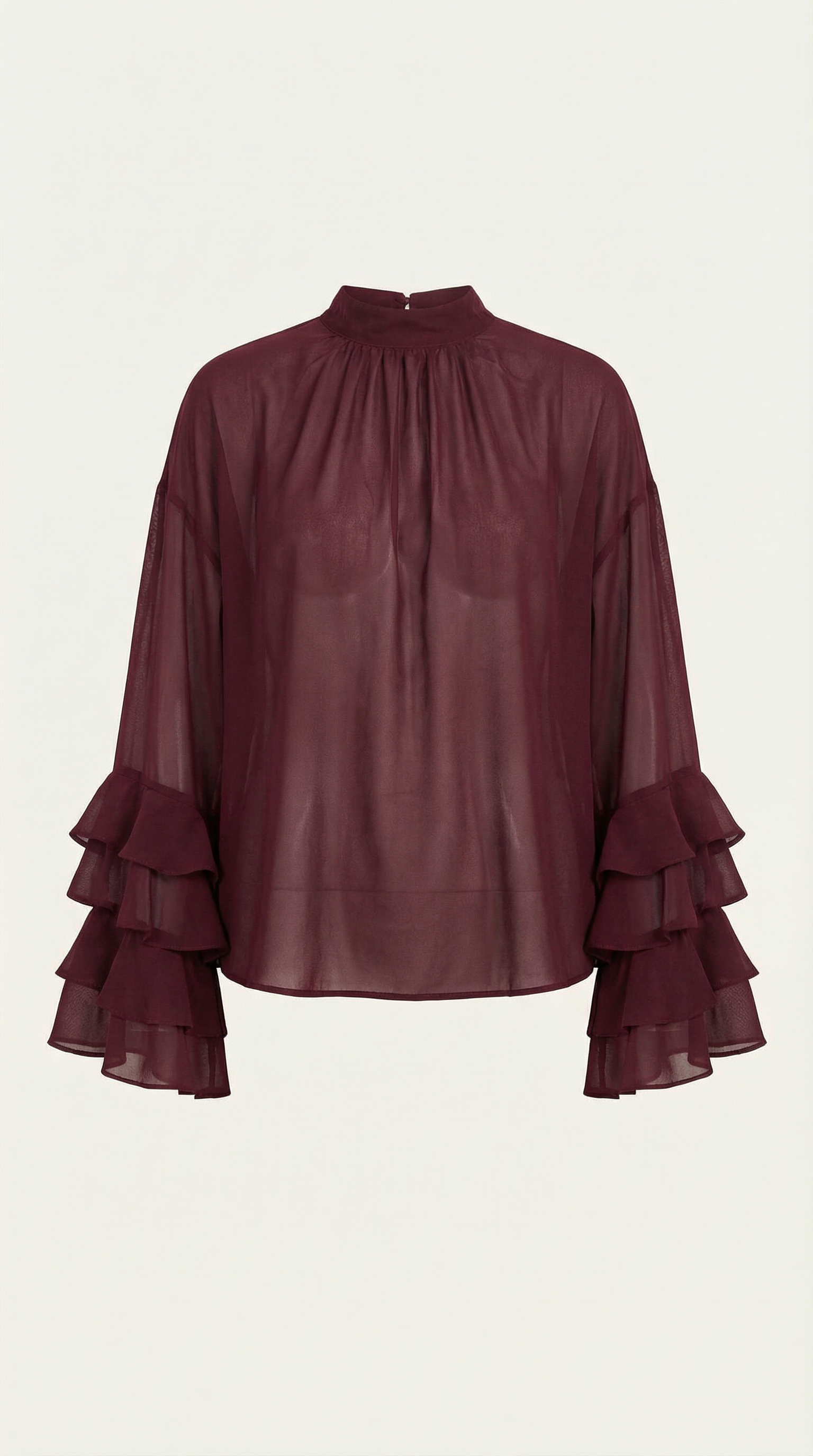 Blusa Alma con Mangas de Volantes en Capas