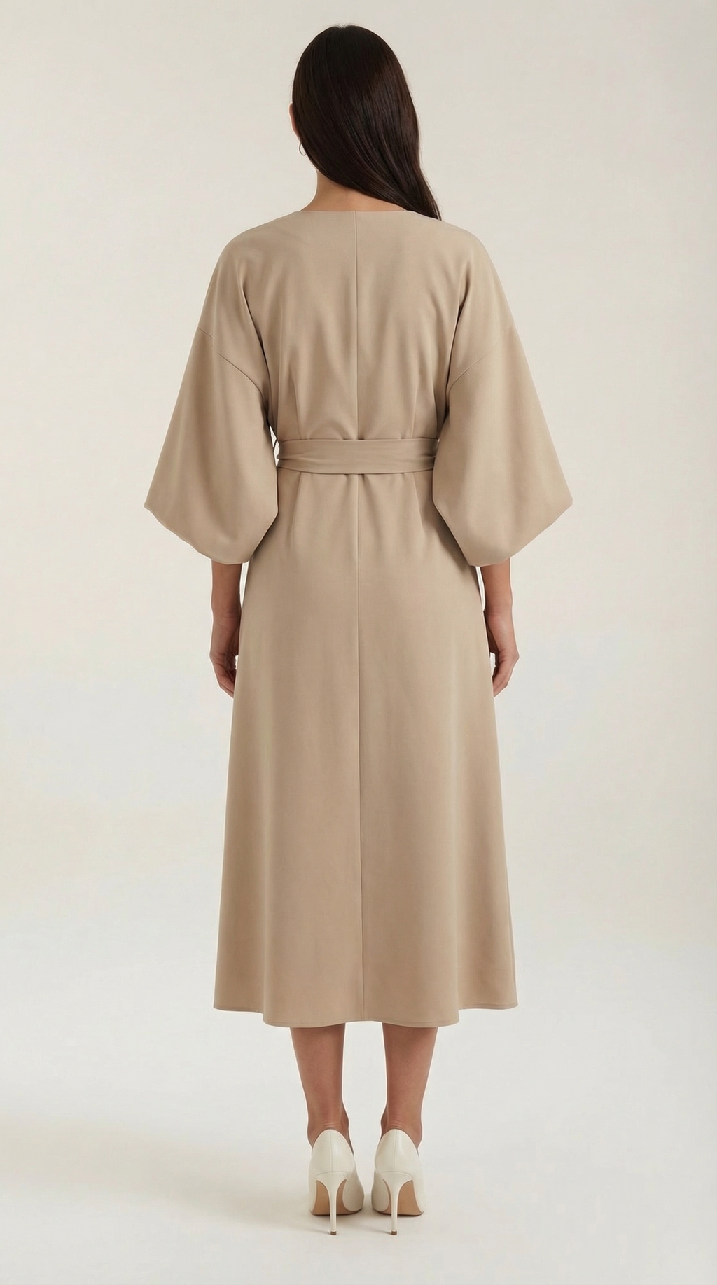 Vestido Midi Ana con Mangas Globo