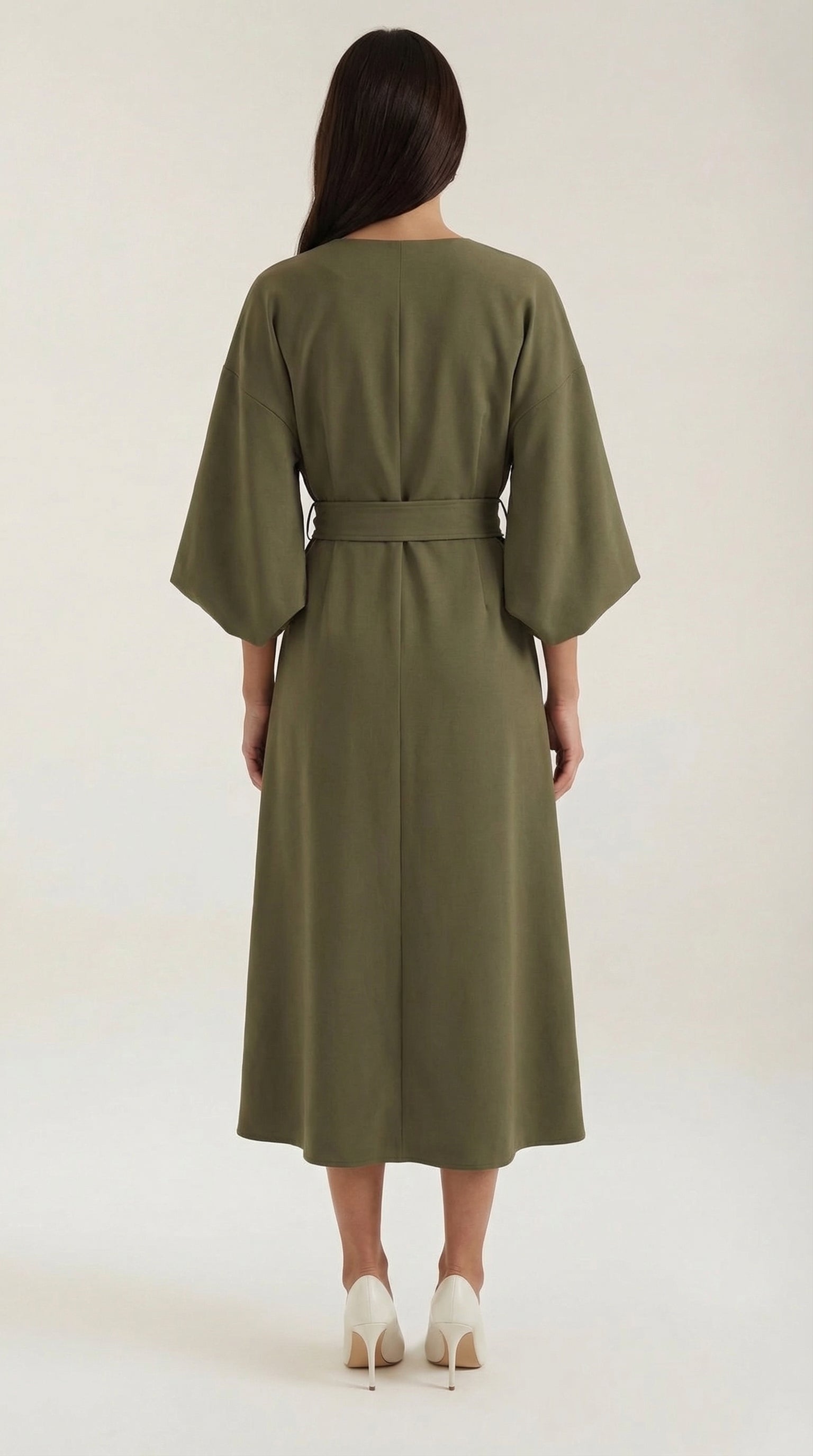 Vestido Midi Ana con Mangas Globo