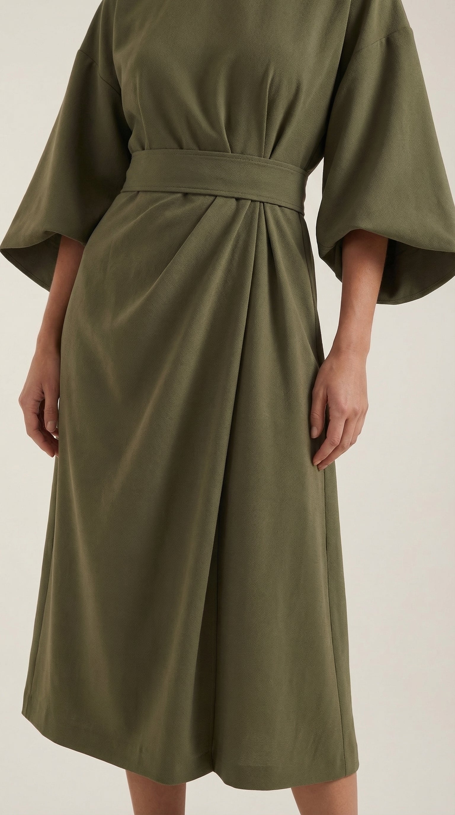 Vestido Midi Ana con Mangas Globo