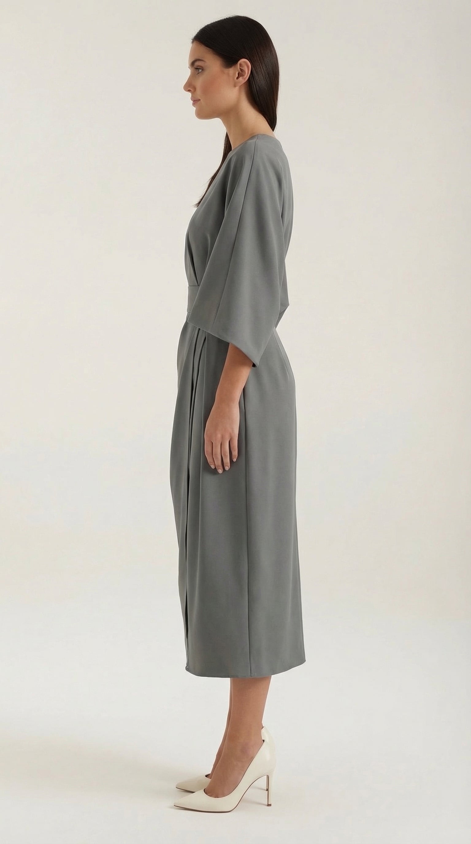 Vestido Midi Ana con Mangas Globo