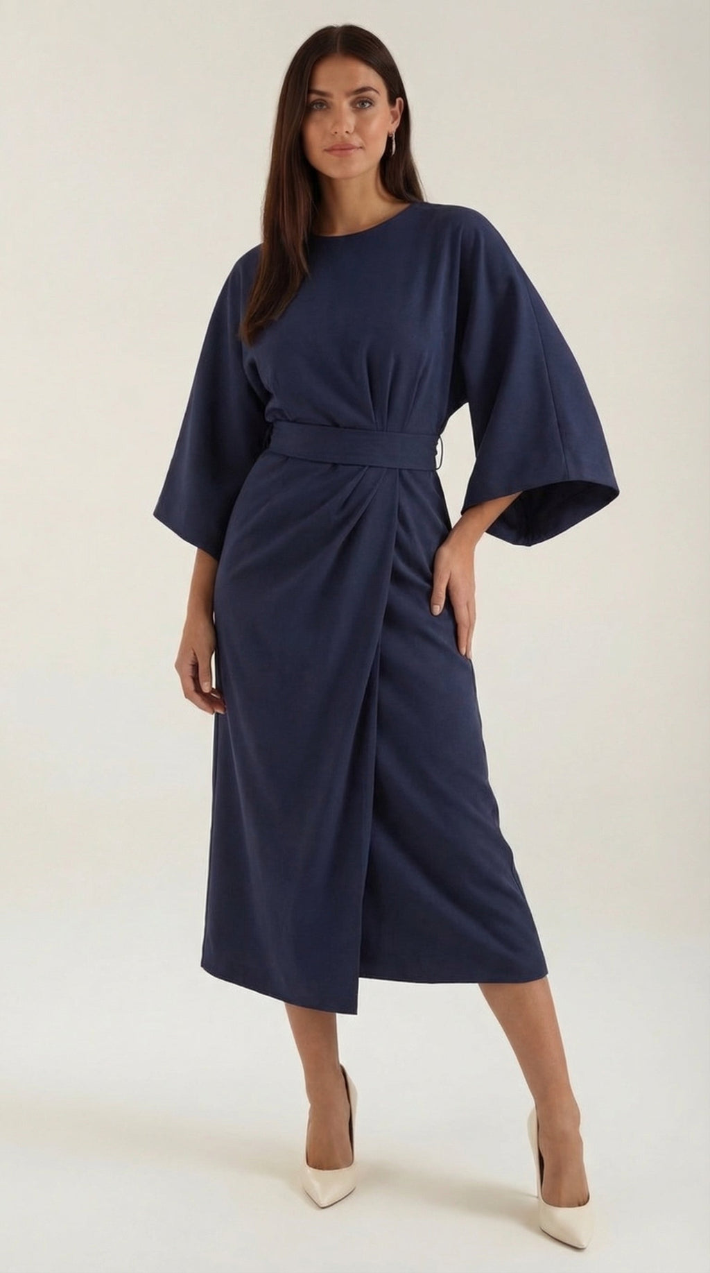 Vestido Midi Ana con Mangas Globo