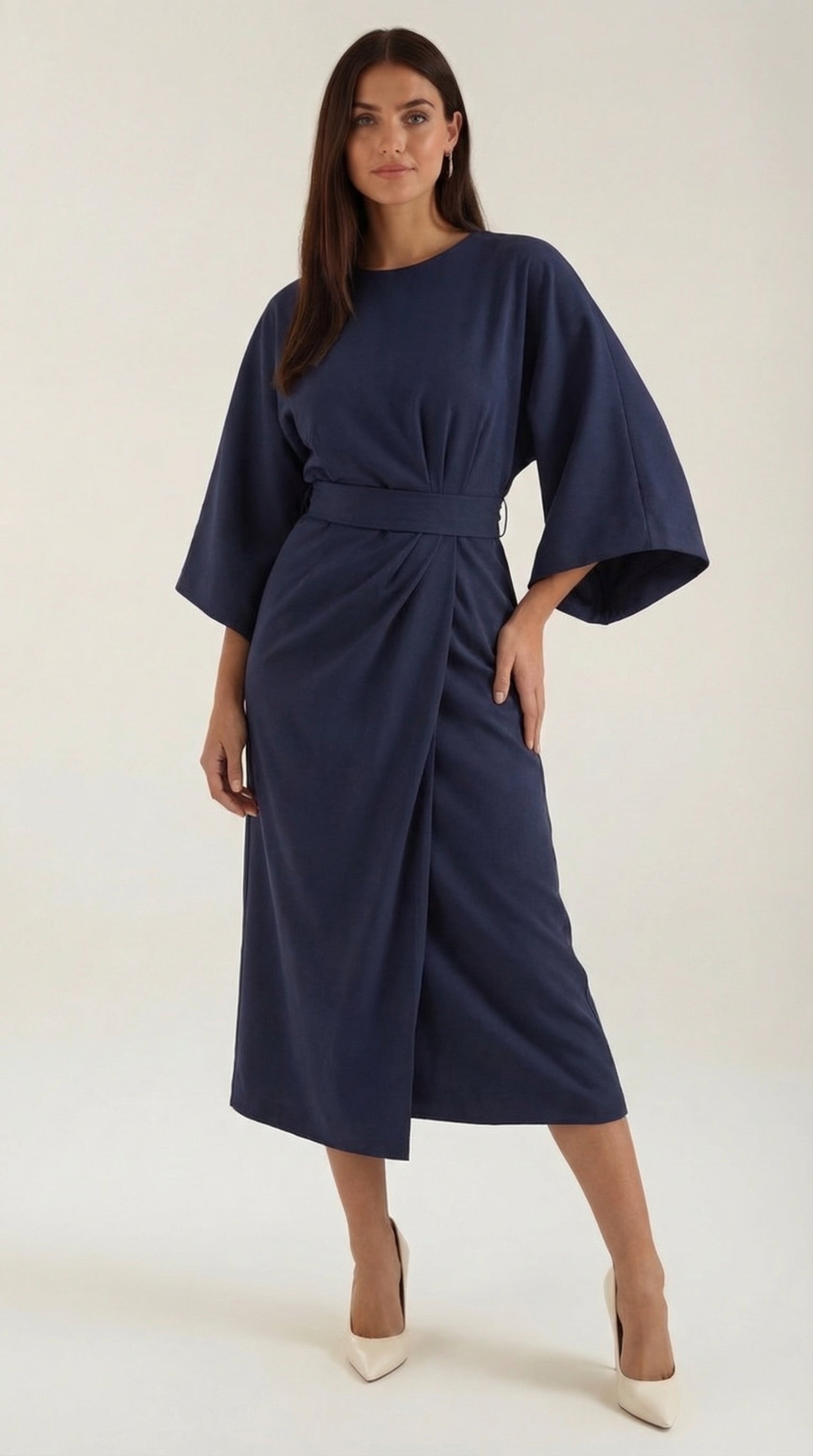 Vestido Midi Ana con Mangas Globo