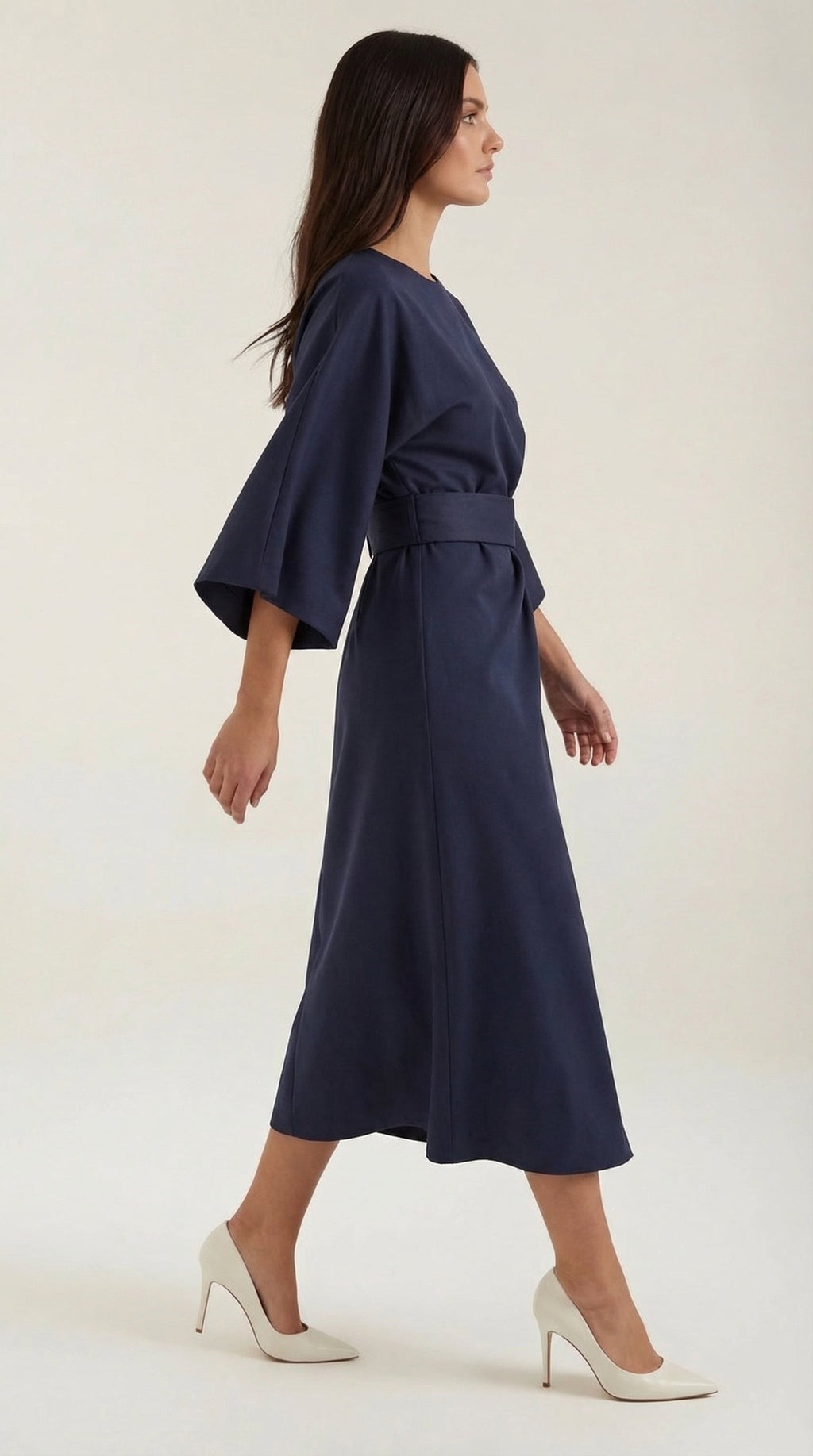 Vestido Midi Ana con Mangas Globo
