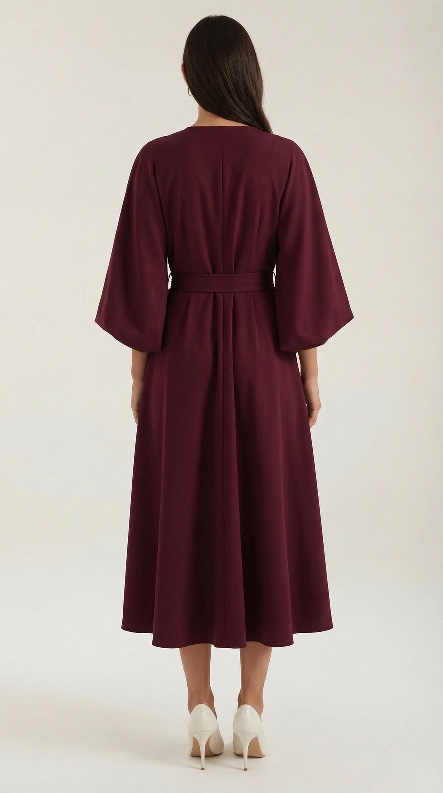 Vestido Midi Ana con Mangas Globo