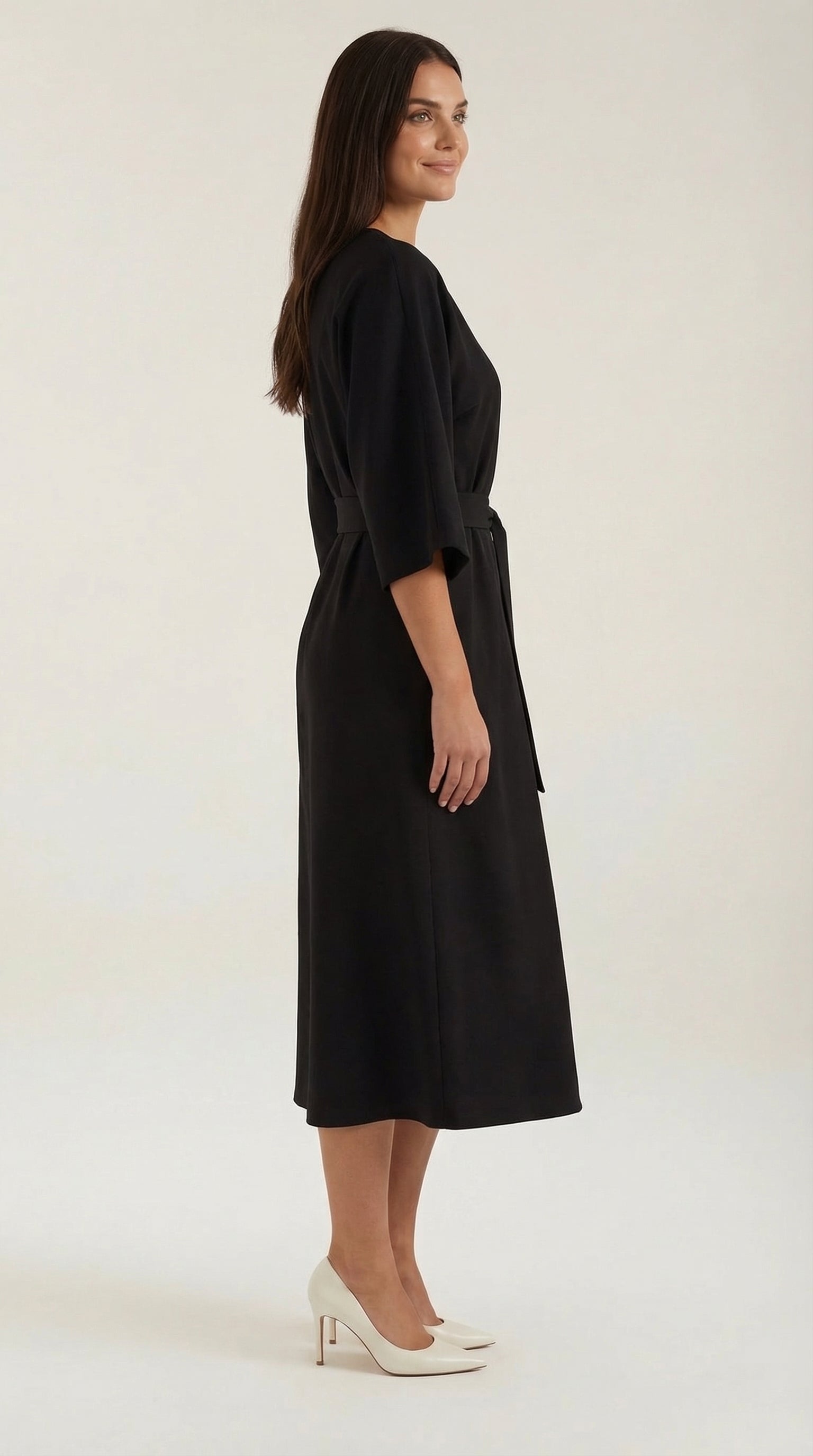 Vestido Midi Ana con Mangas Globo