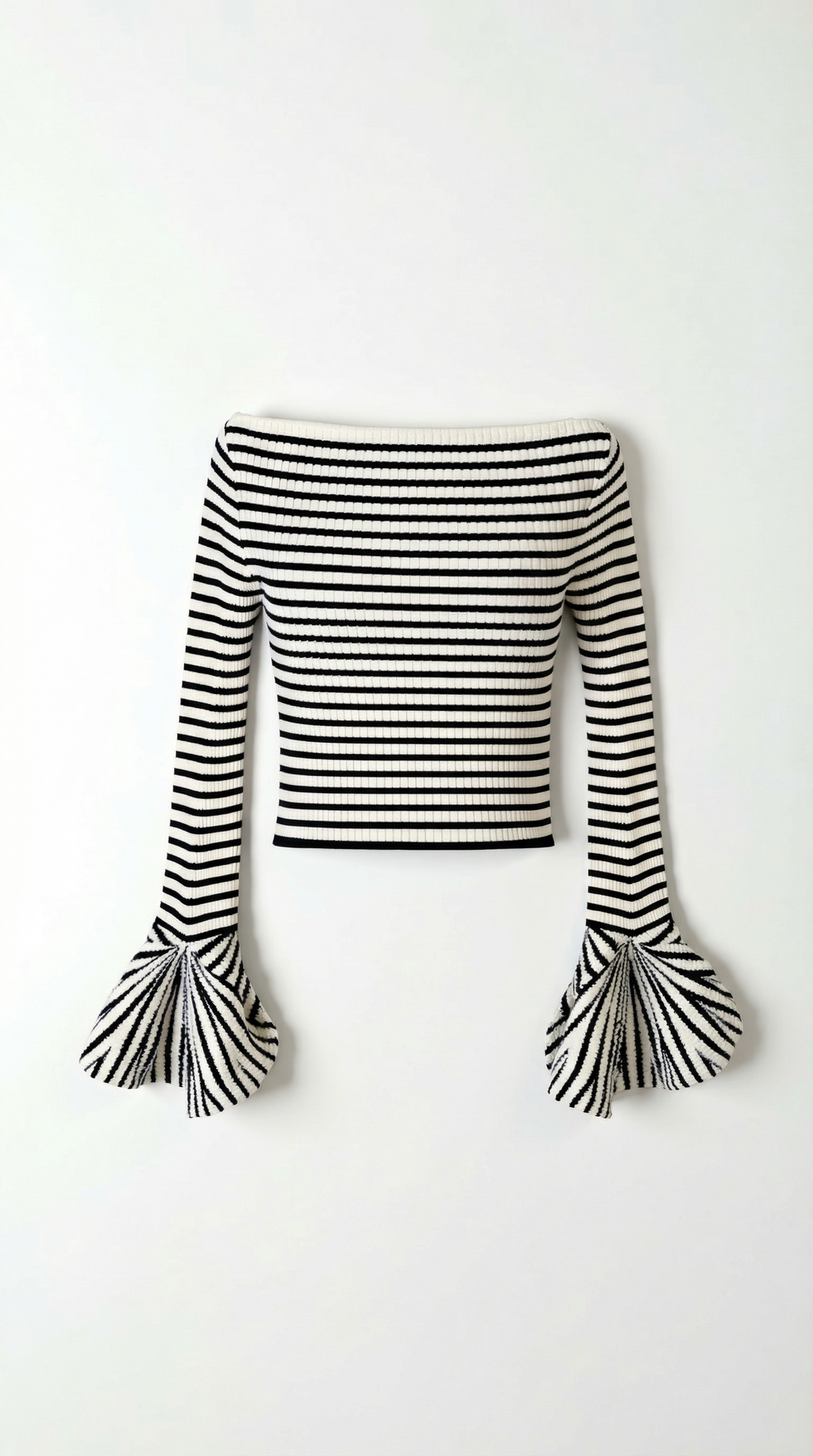 Top Anna de Hombros Descubiertos con Rayas Finas