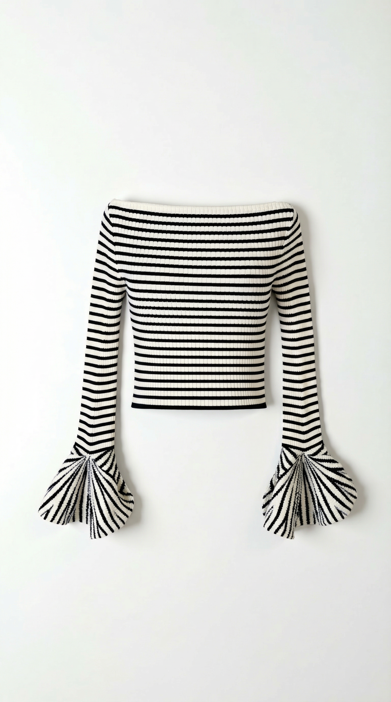 Top Anna de Hombros Descubiertos con Rayas Finas
