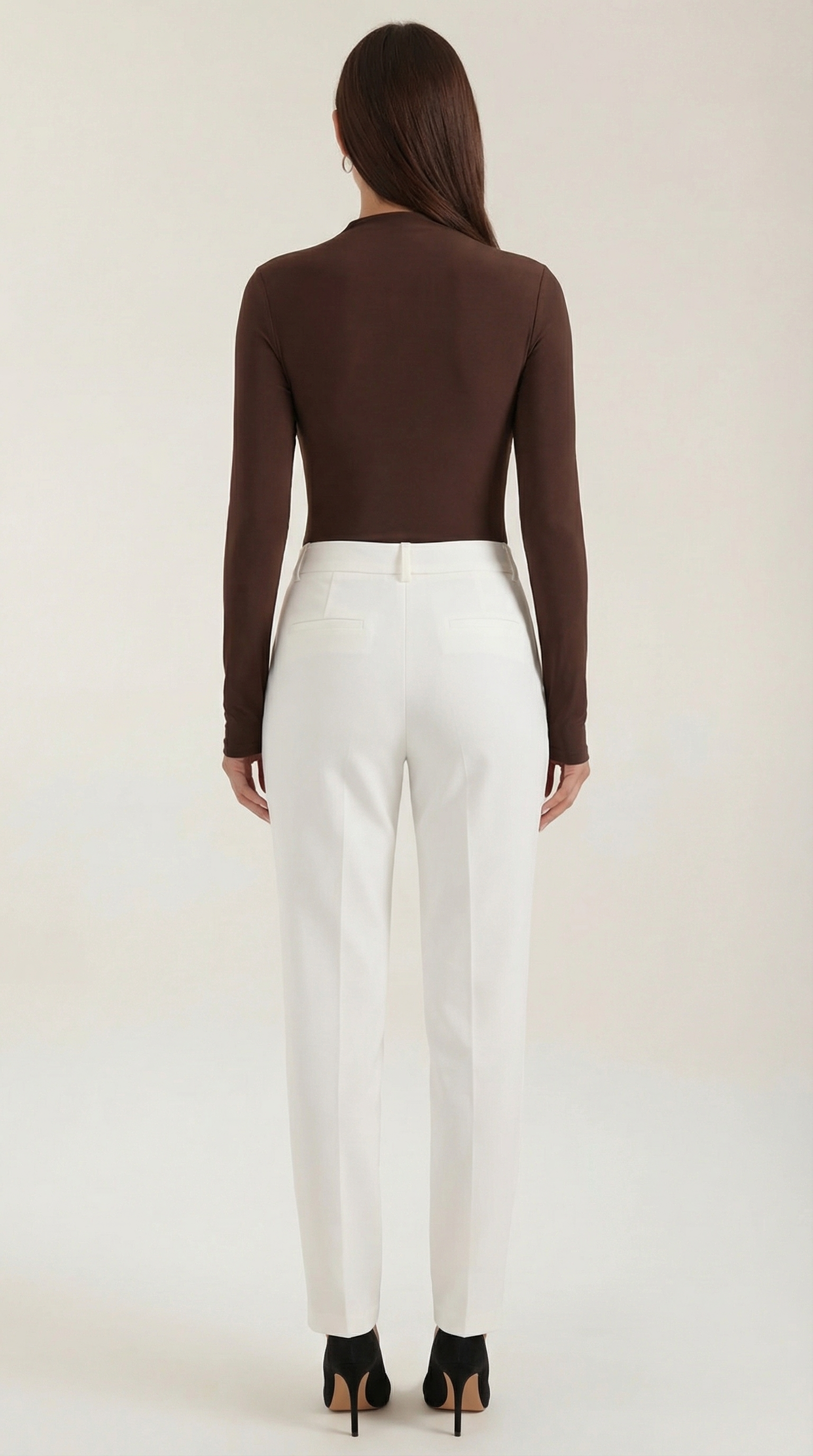 Top Audrey de Manga Larga con Cuello Alto