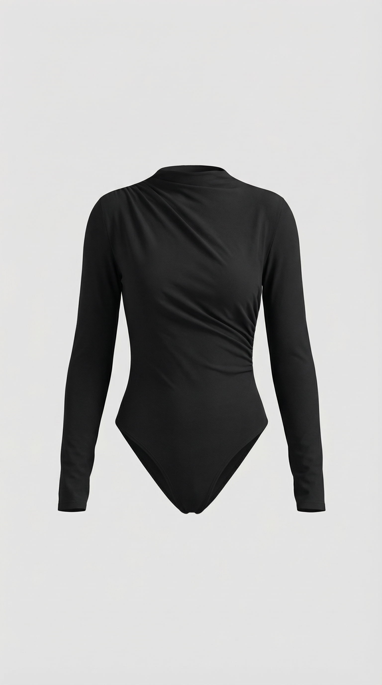 Top Audrey de Manga Larga con Cuello Alto