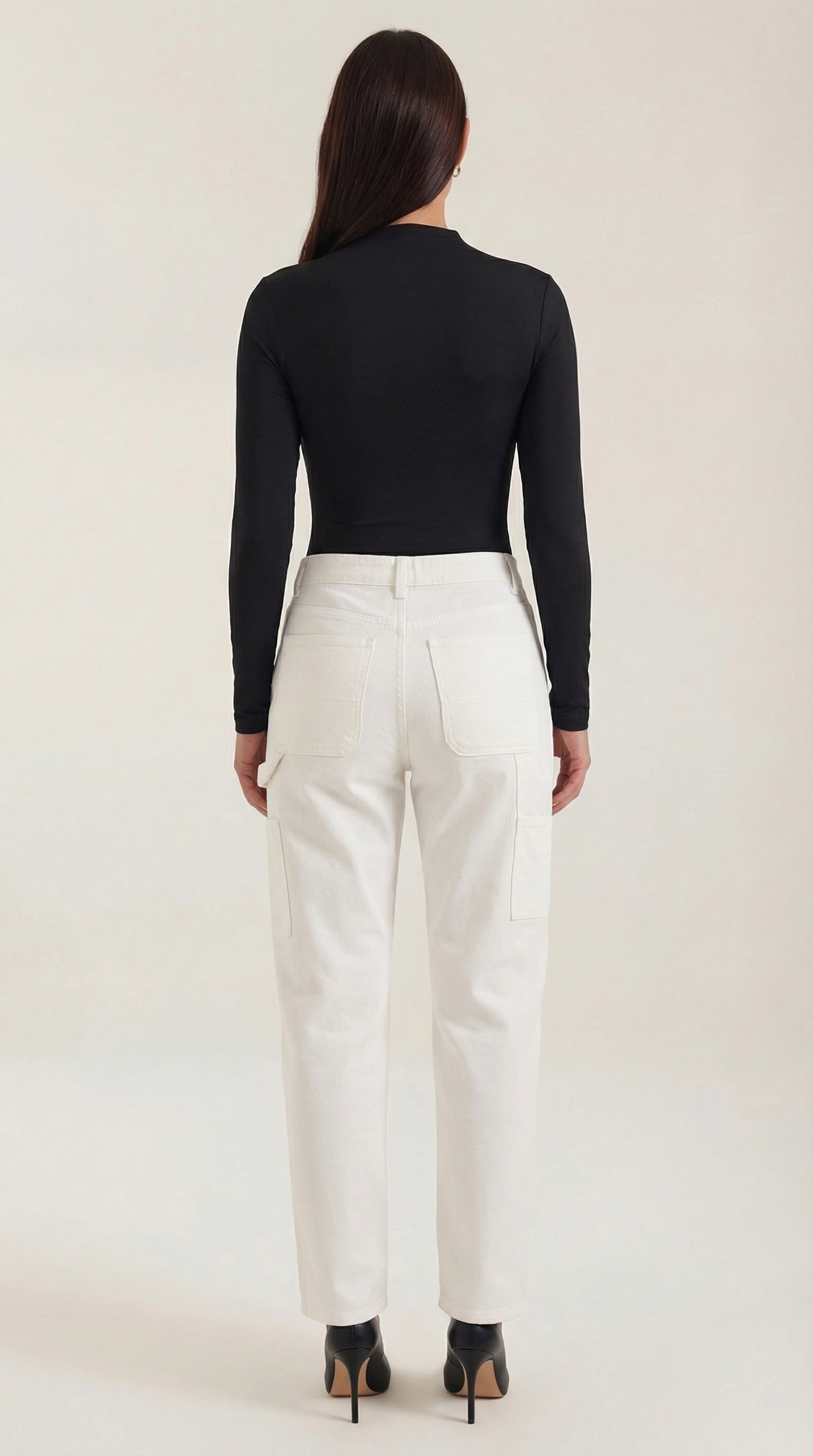 Top Audrey de Manga Larga con Cuello Alto