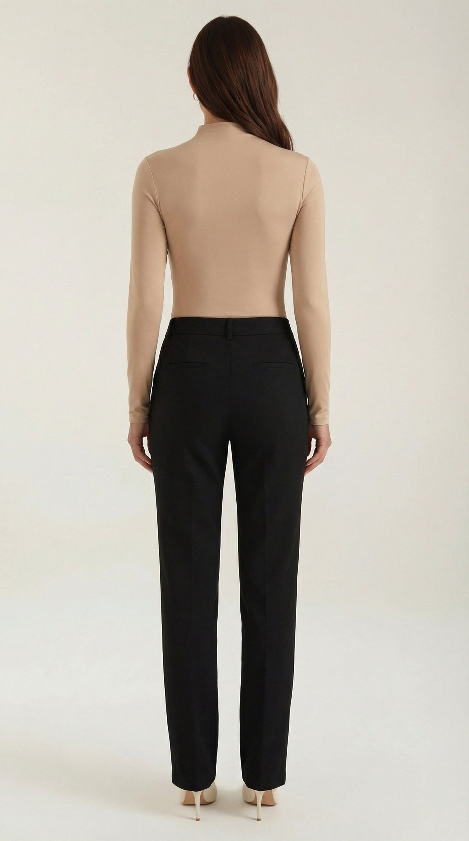 Top Audrey de Manga Larga con Cuello Alto
