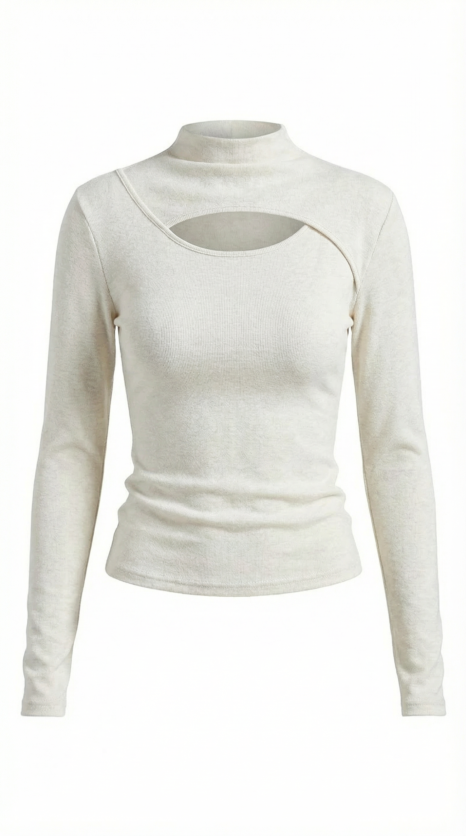 Top Barbara de Manga Larga con Cuello Alto