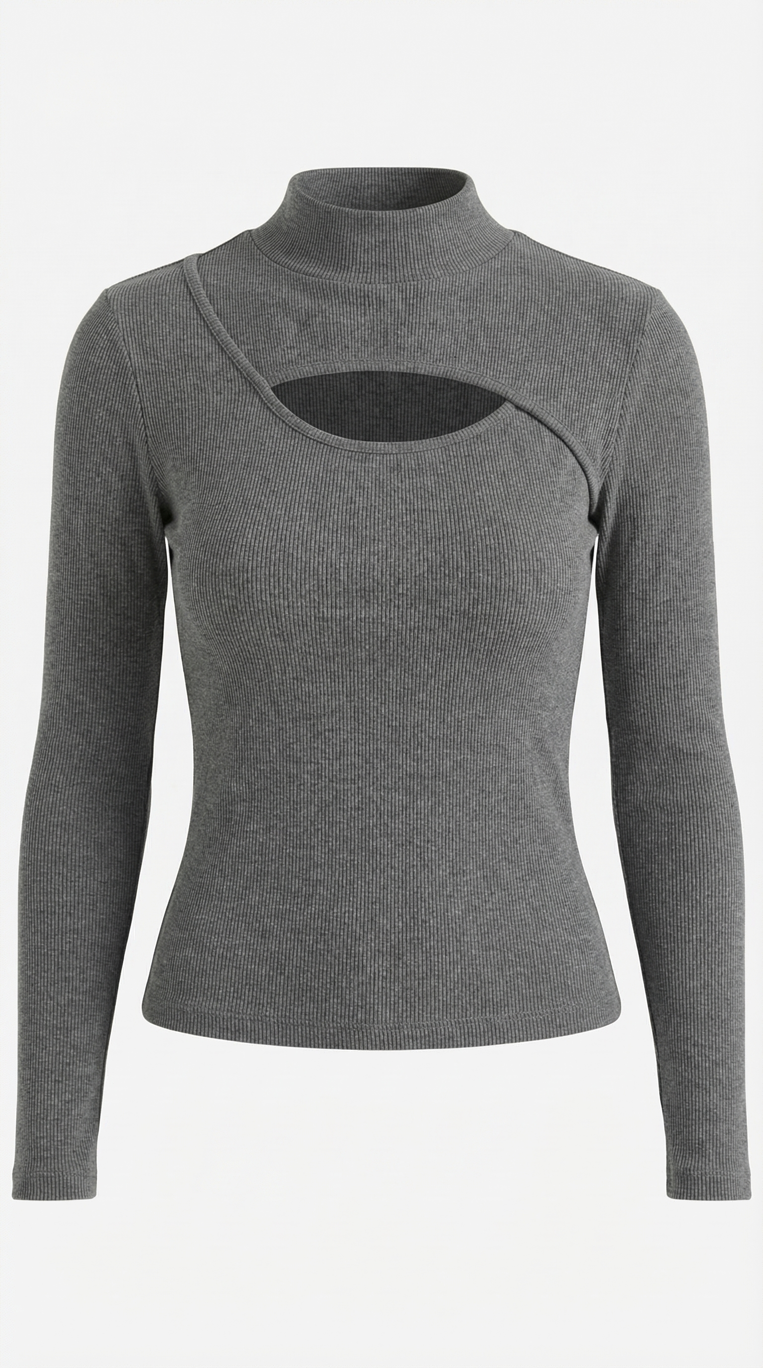 Top Barbara de Manga Larga con Cuello Alto