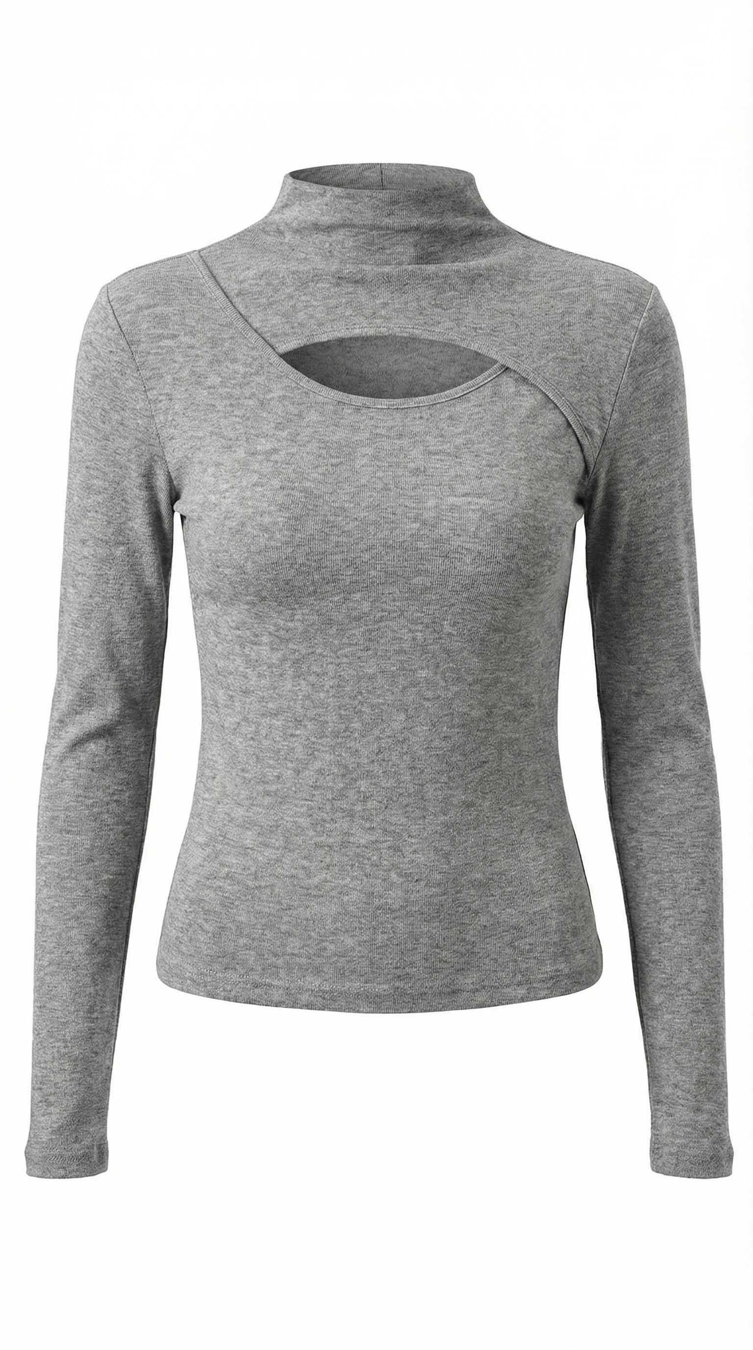 Top Barbara de Manga Larga con Cuello Alto