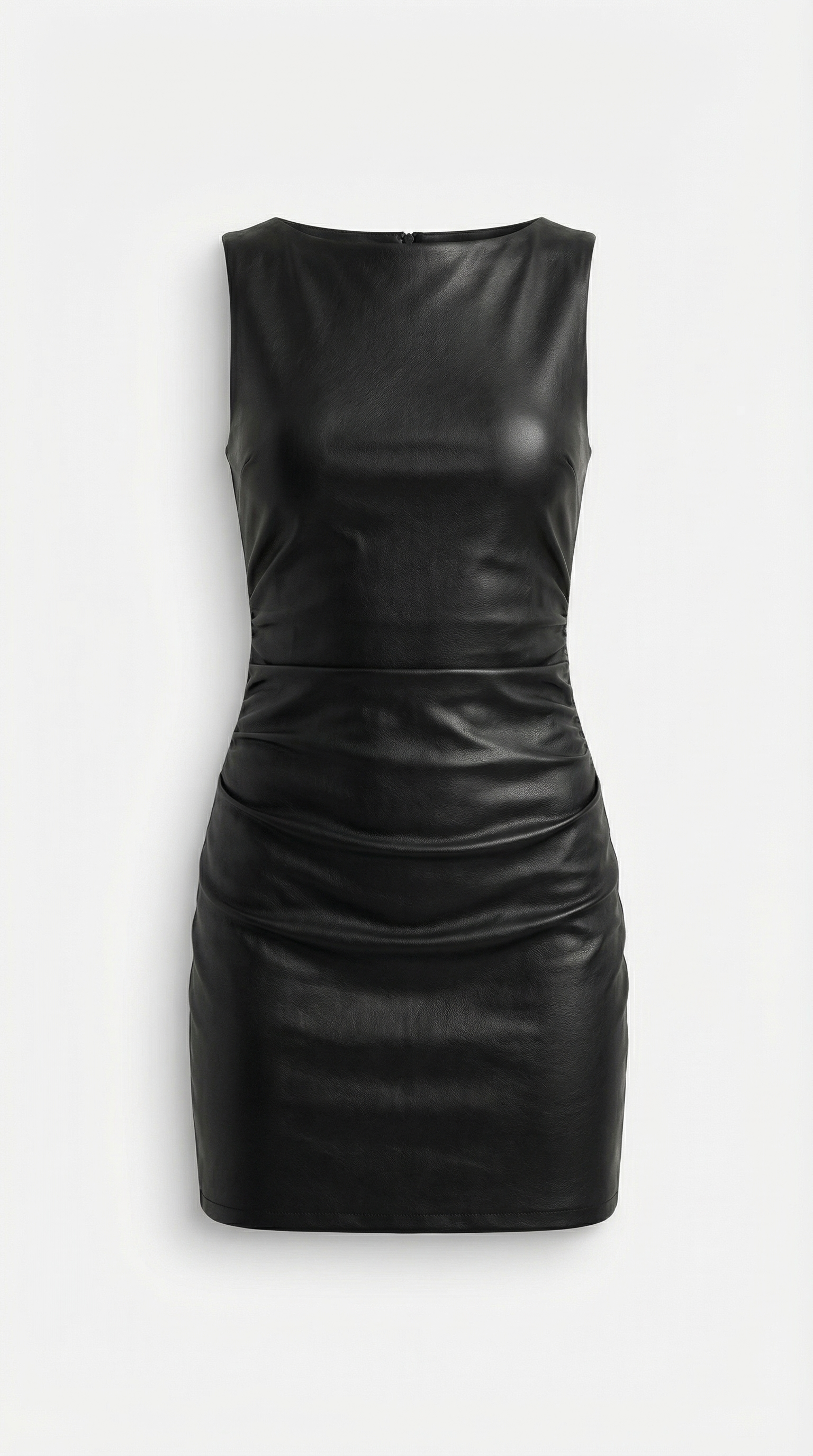 Vestido Mini Bernice de Efecto Piel Brillante