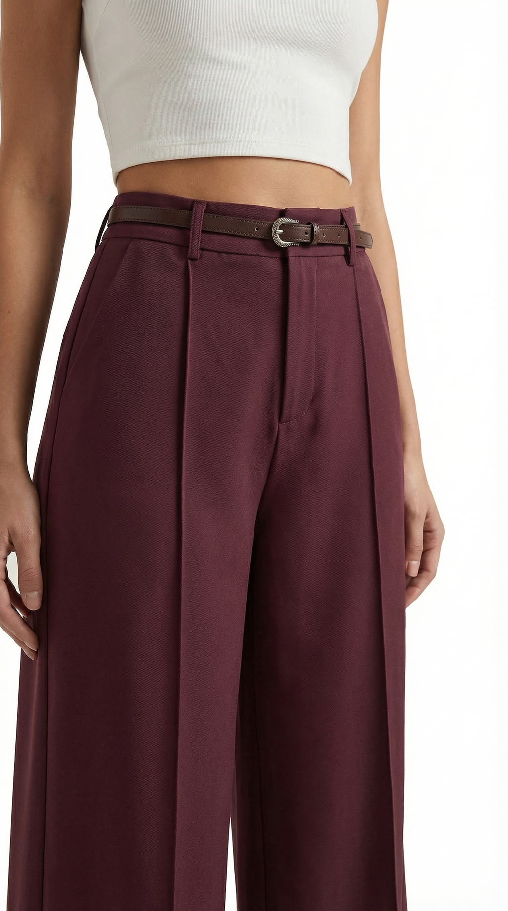 Pantalón Bertha de Pierna Ancha y Tiro Alto