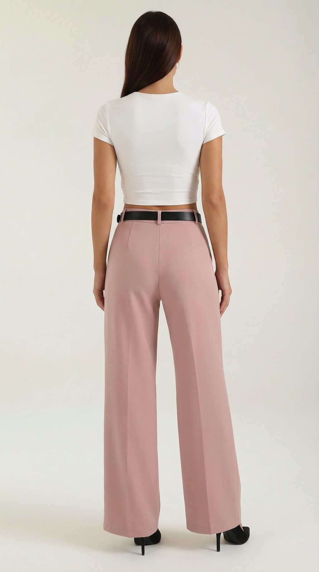 Pantalón Bertha de Pierna Ancha y Tiro Alto