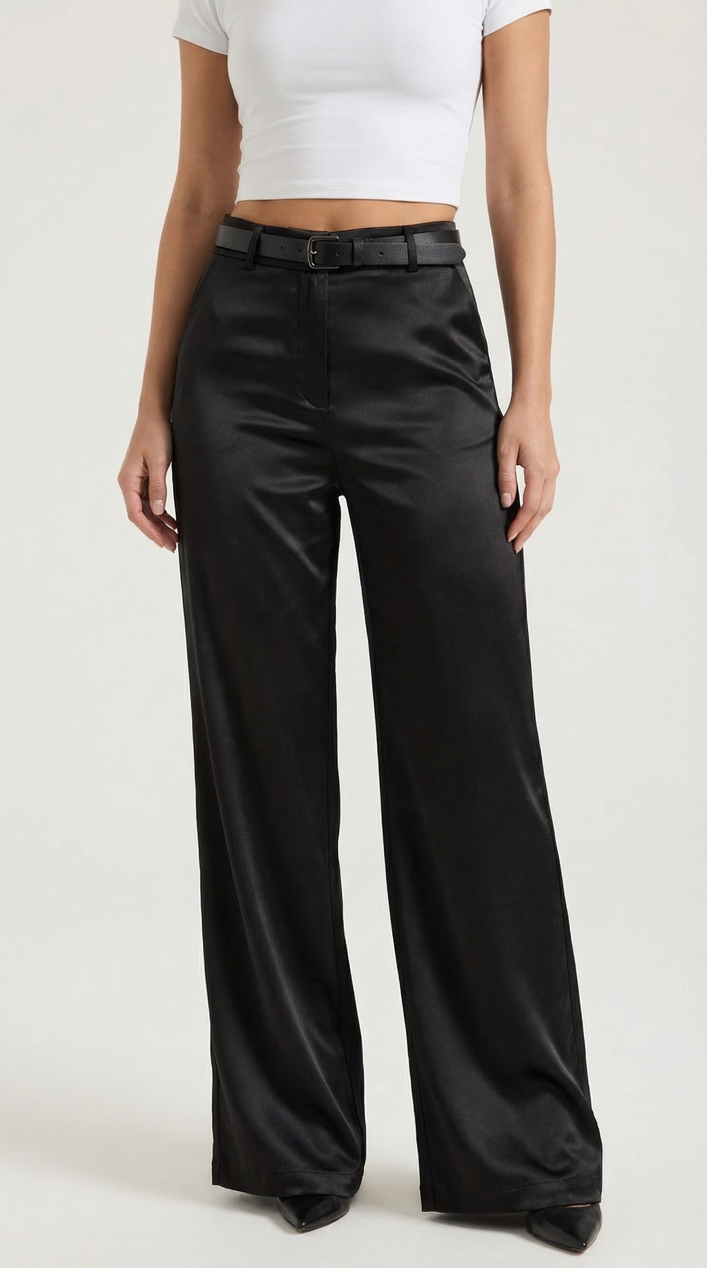 Pantalón Bertha de Pierna Ancha y Tiro Alto