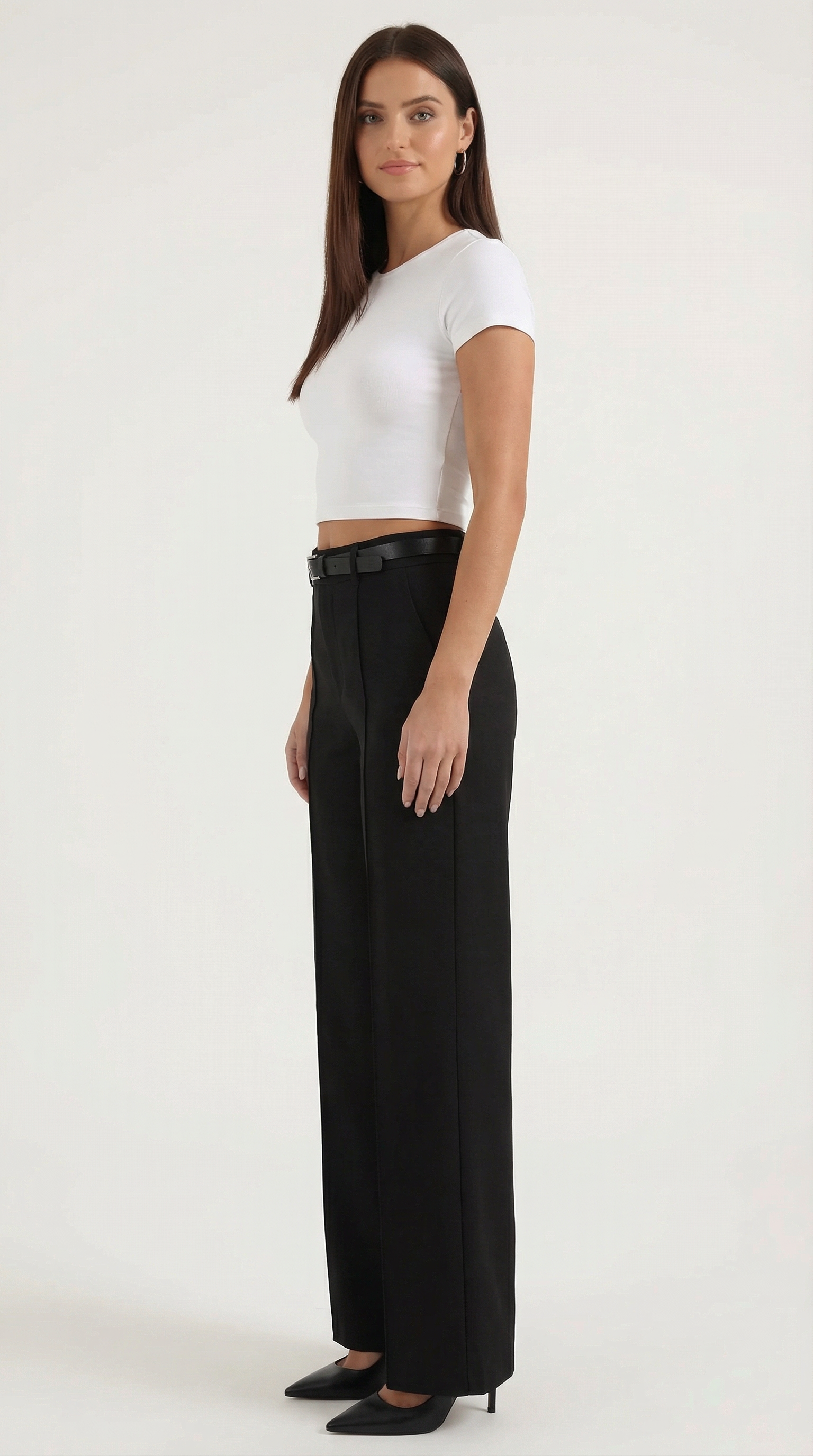 Pantalón Bertha de Pierna Ancha y Tiro Alto