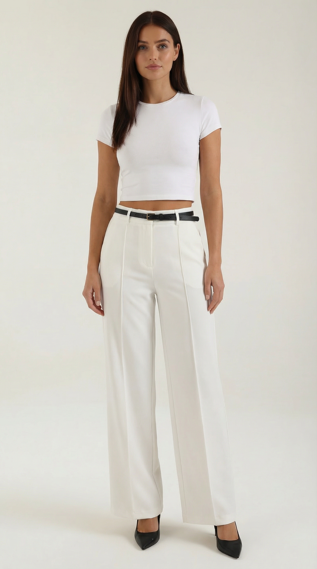 Pantalón Bertha de Pierna Ancha y Tiro Alto