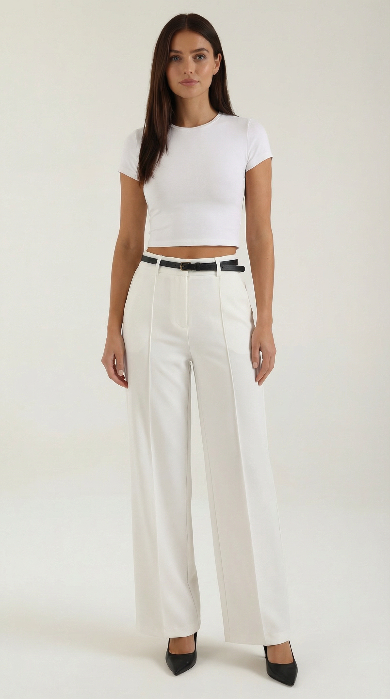 Pantalón Bertha de Pierna Ancha y Tiro Alto
