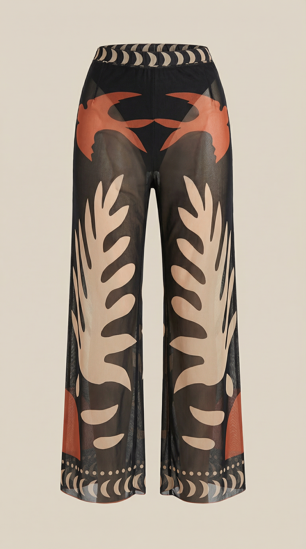 Pantalón Beth de Malla con Estampado Tropical