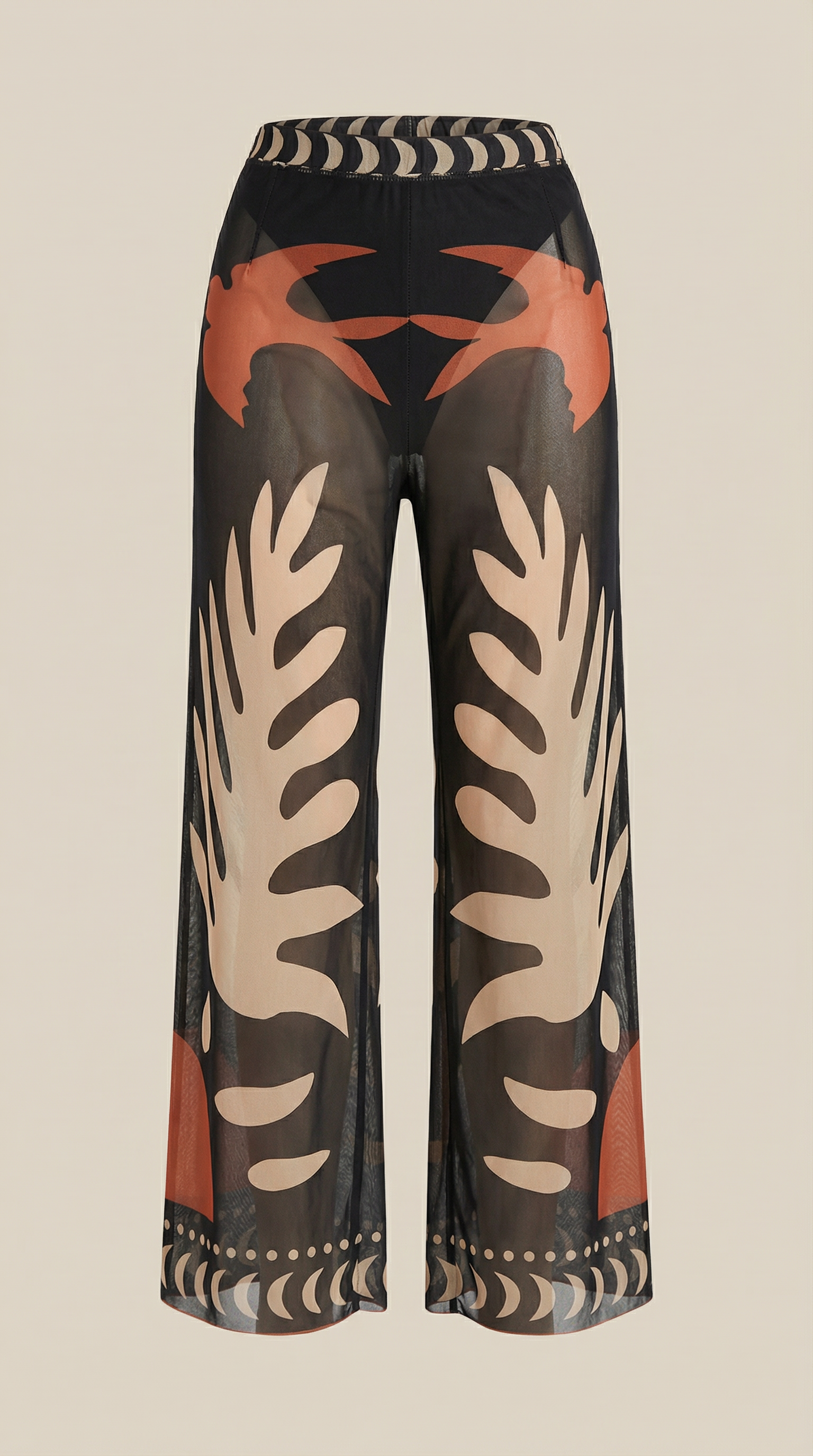 Pantalón Beth de Malla con Estampado Tropical