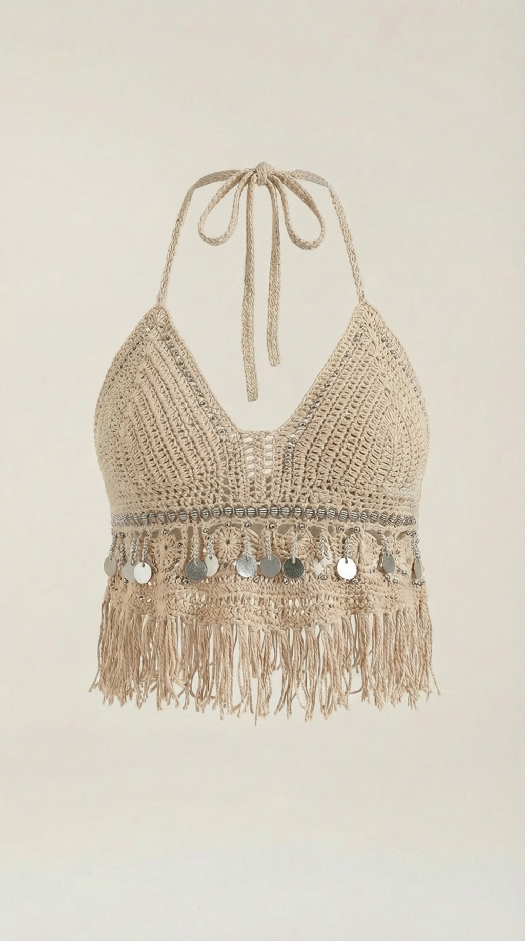 Top Brandy de Crochet con Escote en V Pronunciado