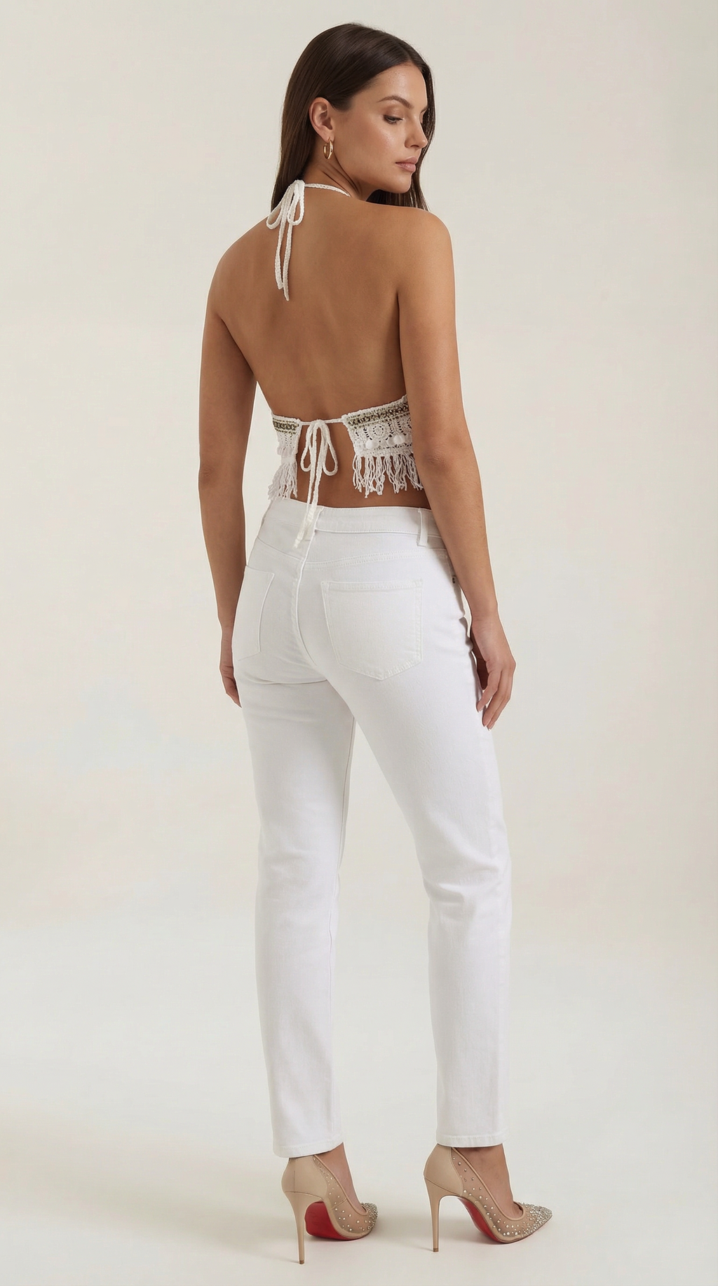 Top Brandy de Crochet con Escote en V Pronunciado