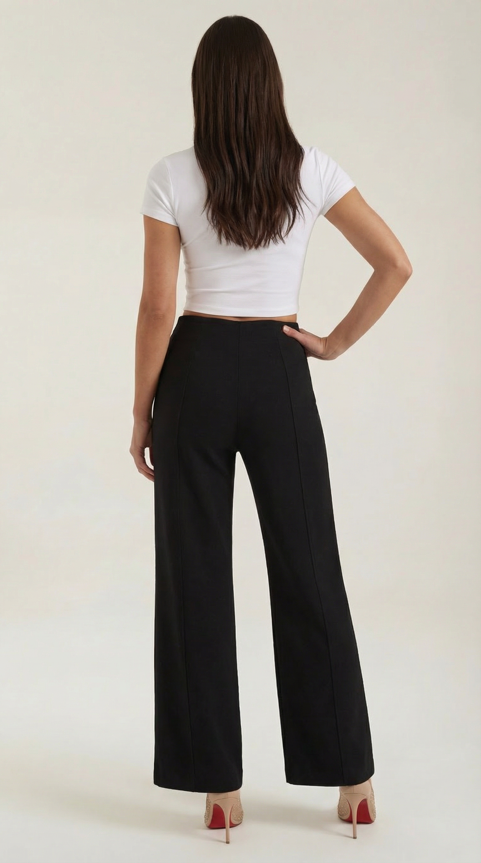 Pantalón Brooke de Pierna Ancha y Tiro Muy Alto