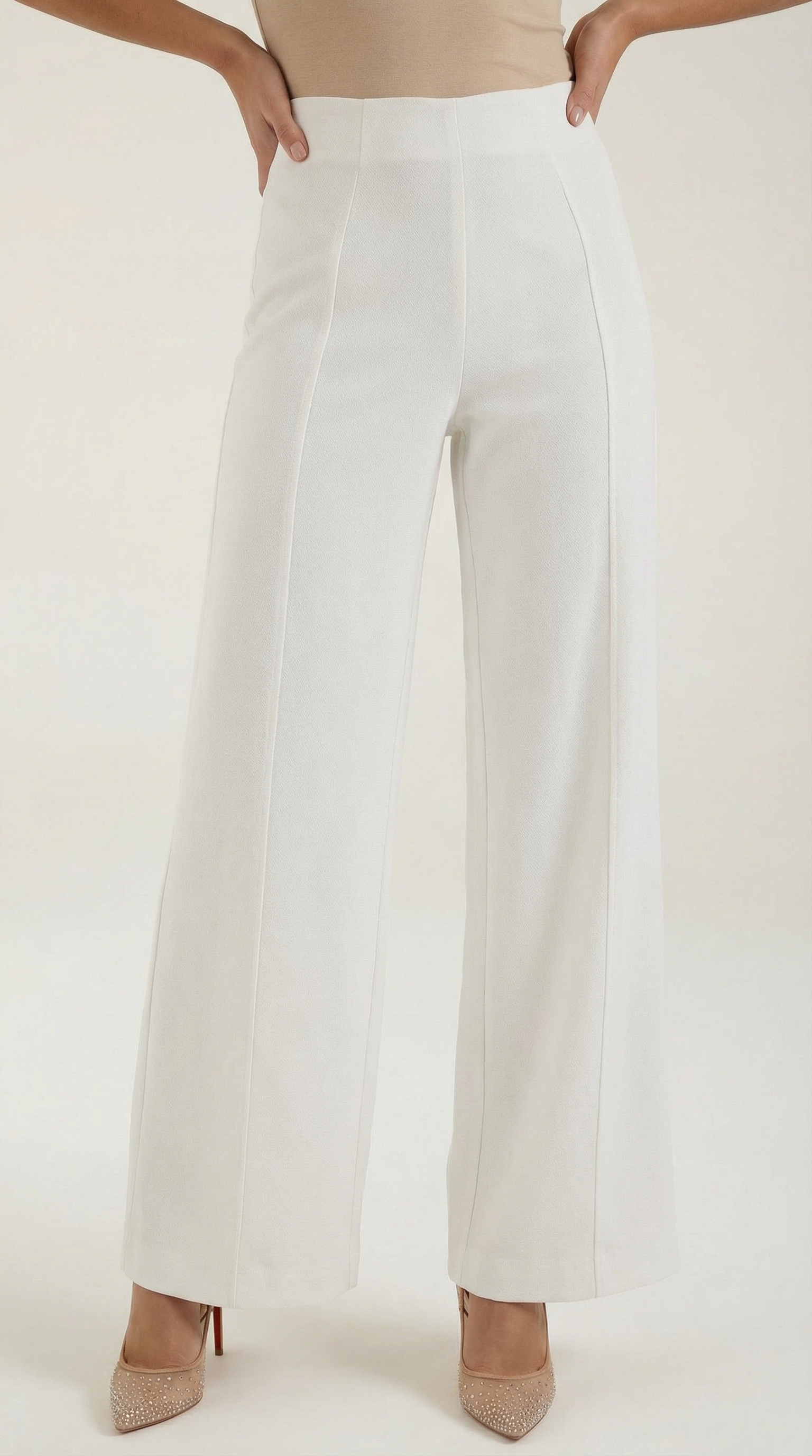 Pantalón Brooke de Pierna Ancha y Tiro Muy Alto