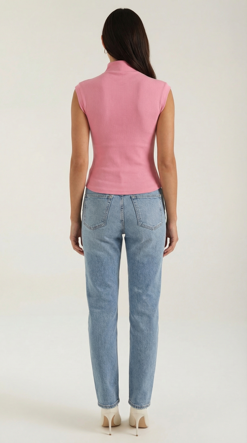 Top Cassandra de Punto Canalé con Cuello Alto
