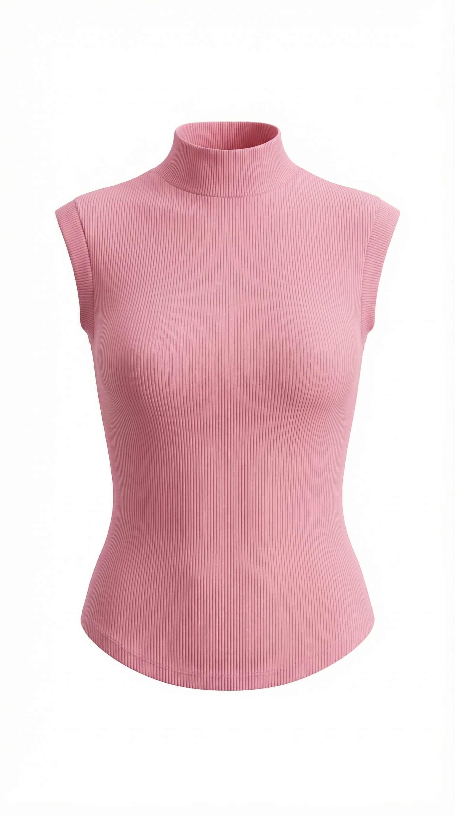 Top Cassandra de Punto Canalé con Cuello Alto