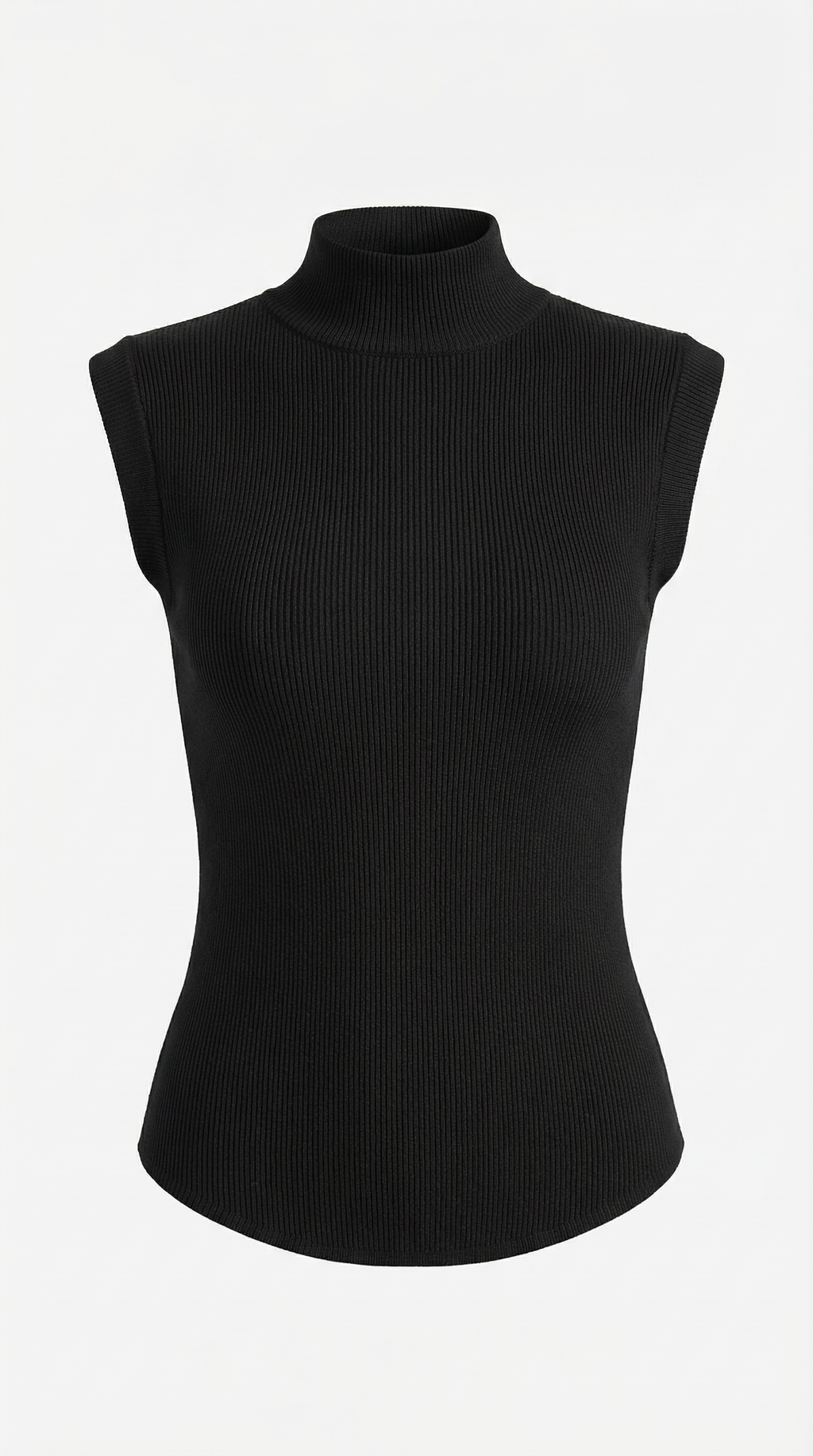 Top Cassandra de Punto Canalé con Cuello Alto