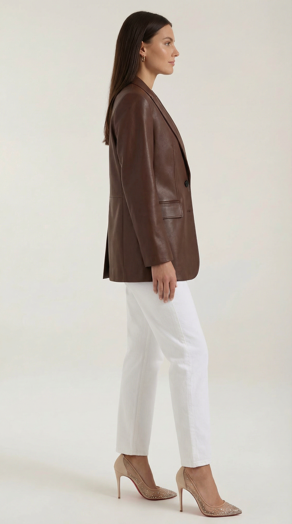 Blazer Oversize Catherine de Efecto Piel