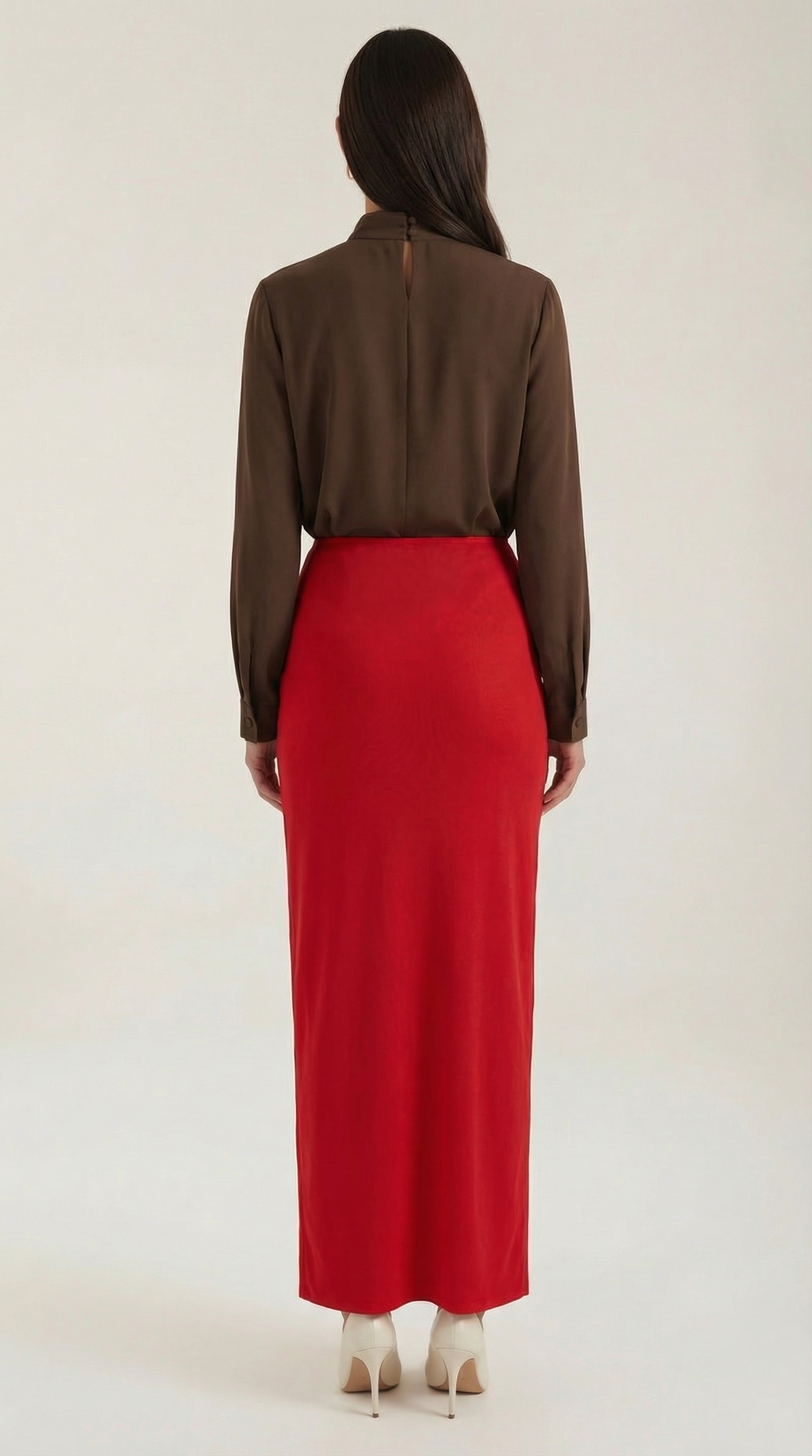 Falda Maxi Cleo con Drapé Fluido