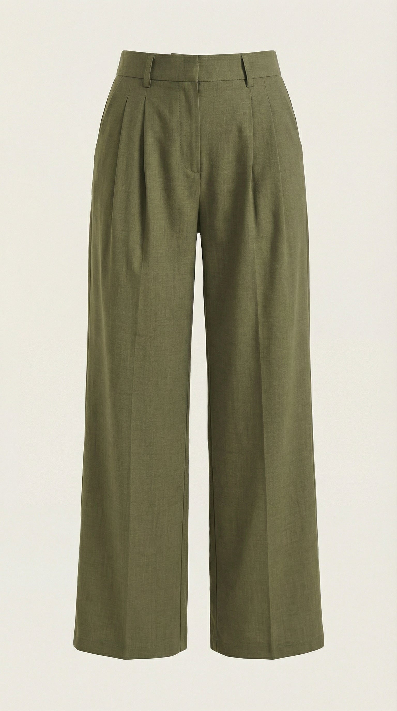 Pantalón Ancho Courtney de Mezcla de Lino