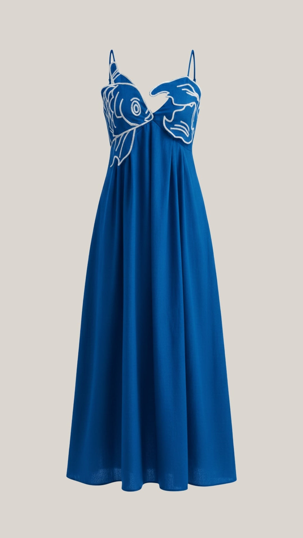 Vestido Maxi Deborah con Motivo de Pez
