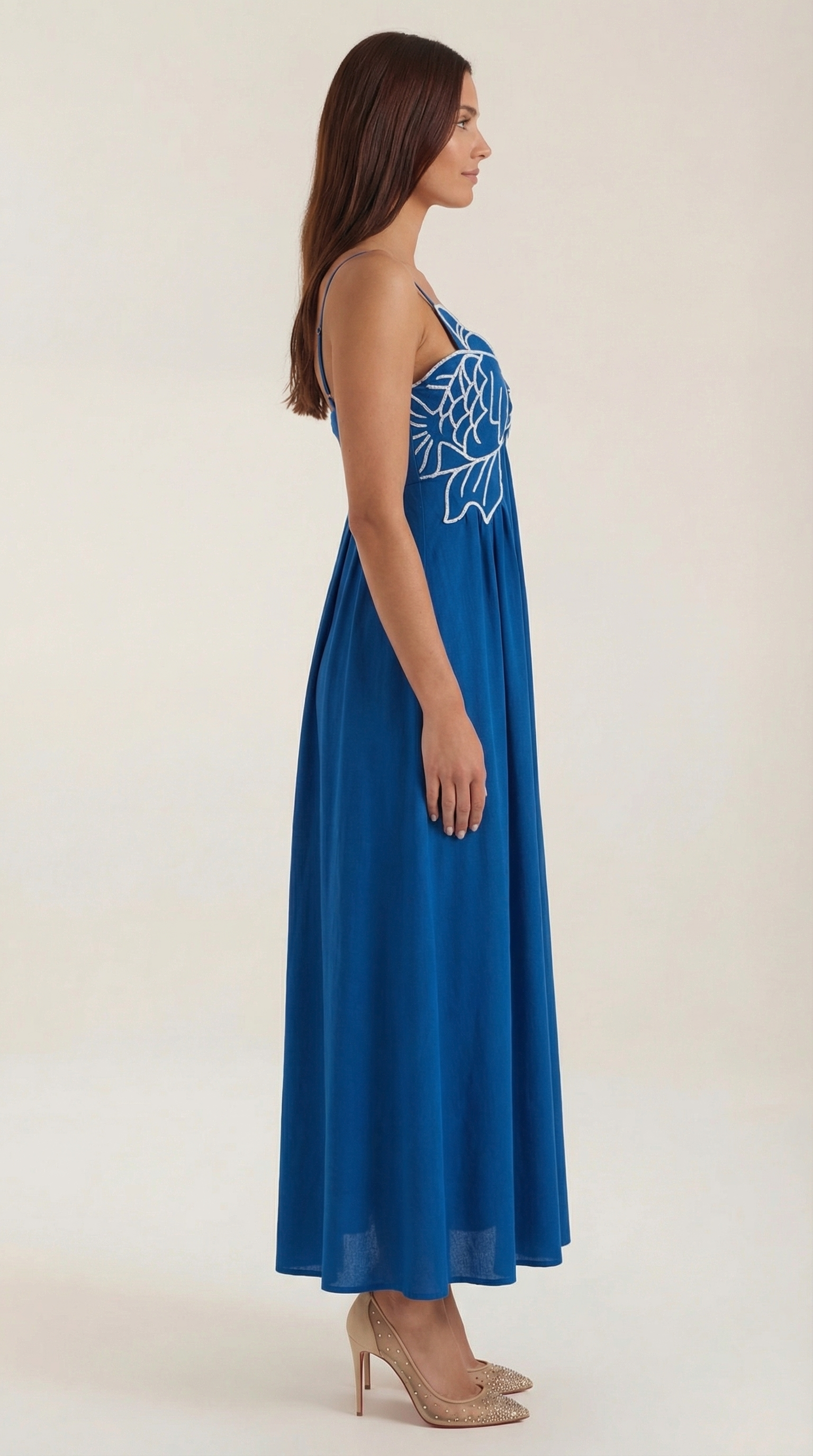 Vestido Maxi Deborah con Motivo de Pez