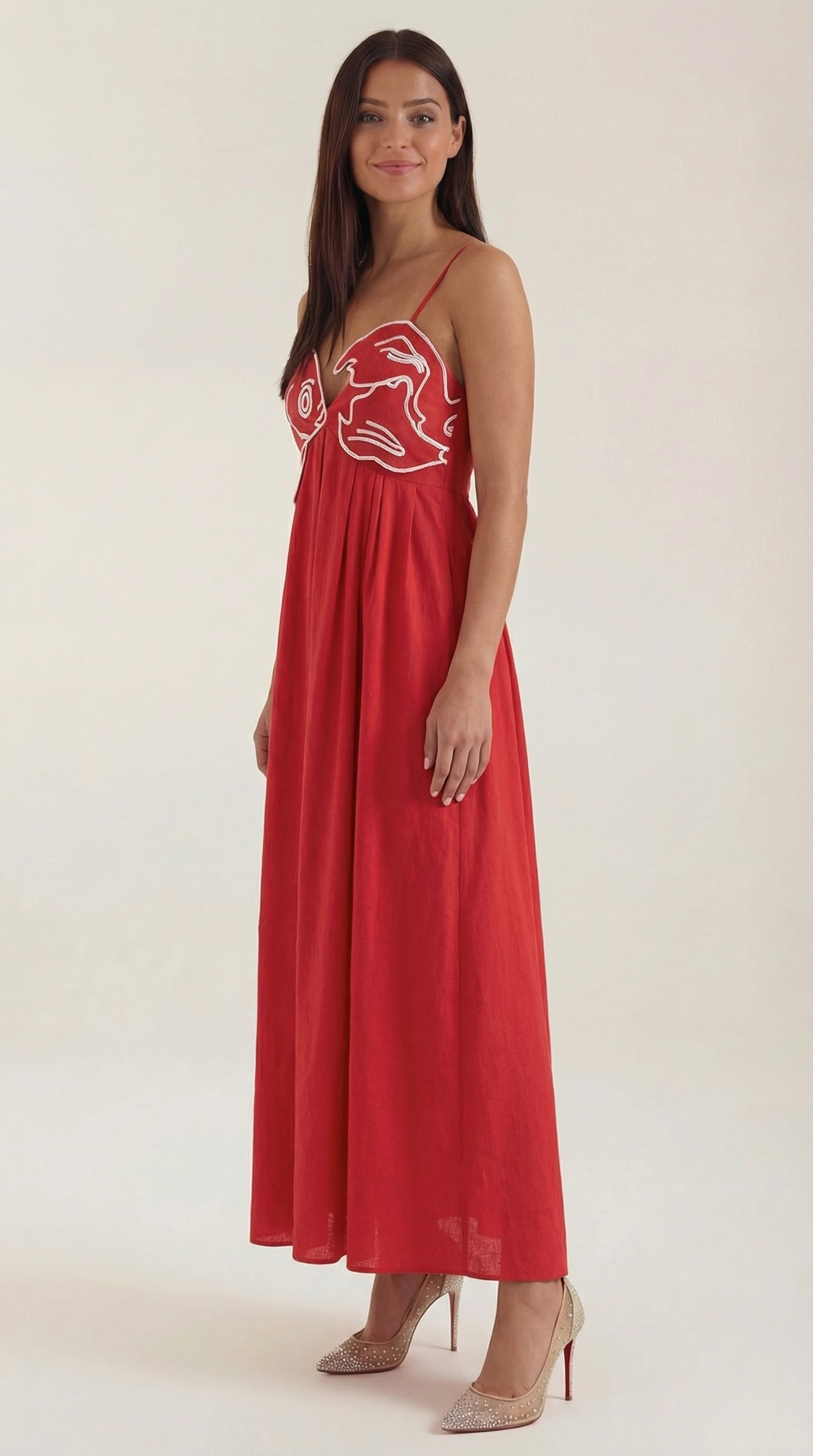 Vestido Maxi Deborah con Motivo de Pez